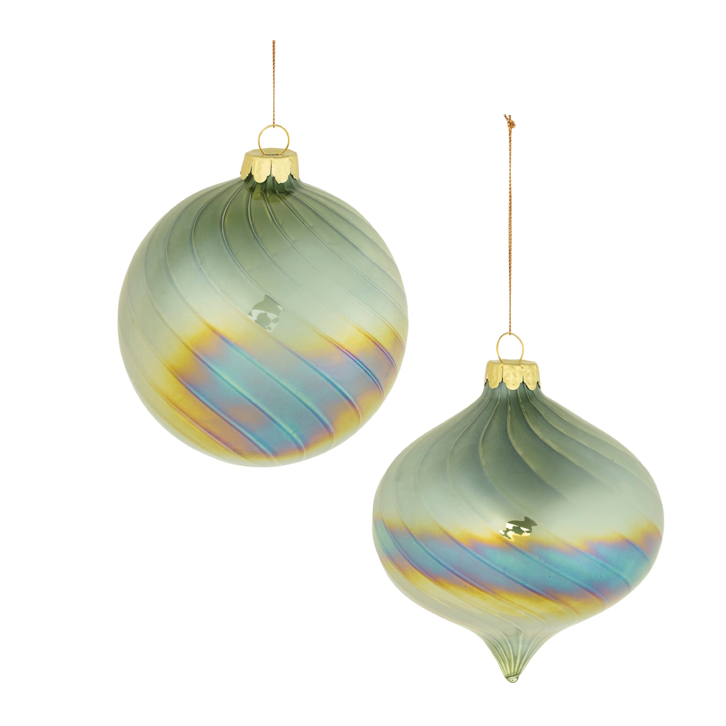 Ornament (Set of 6) 4"D, 4.5"H Glass