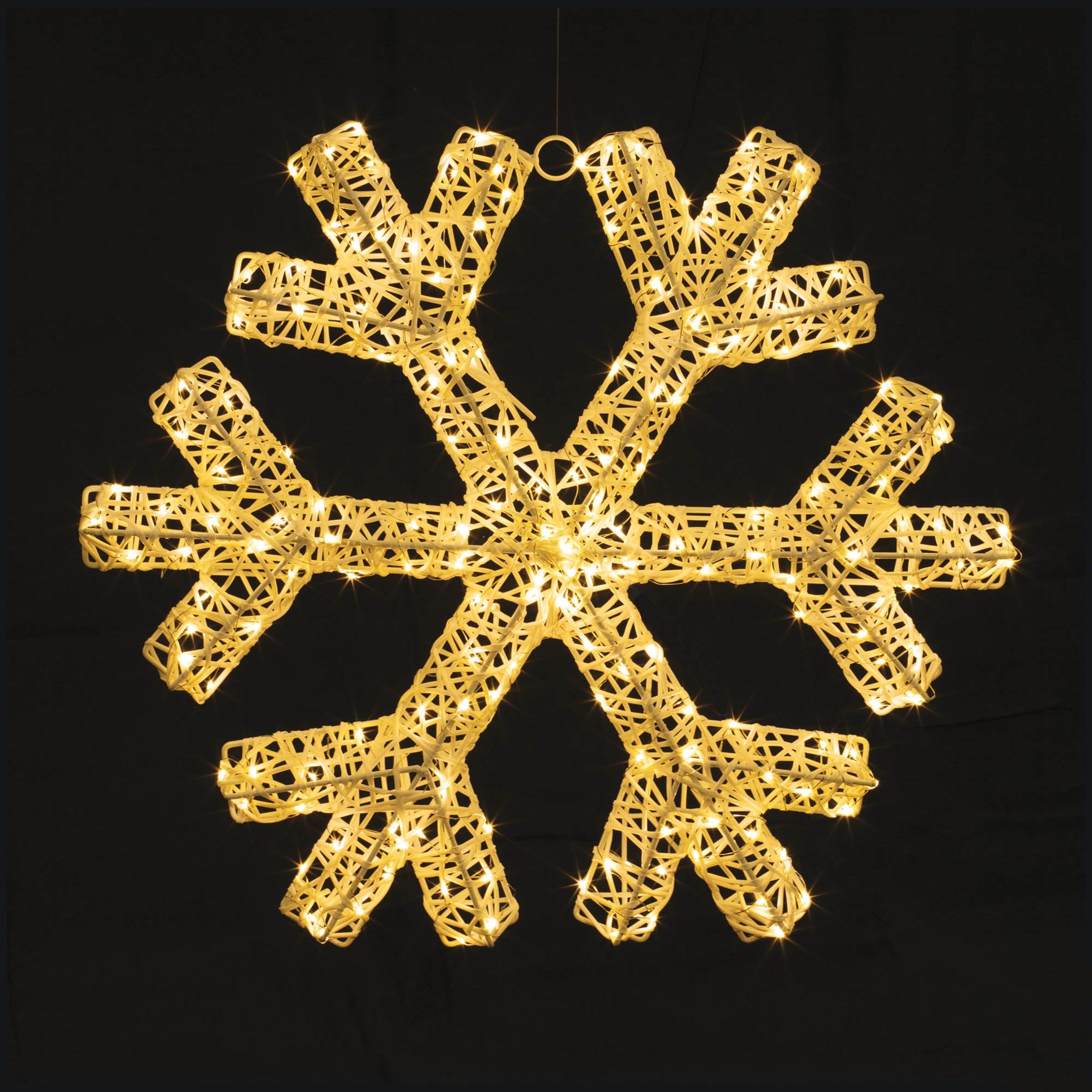 LED Snowflake 24"H Iron Wire UL Plug