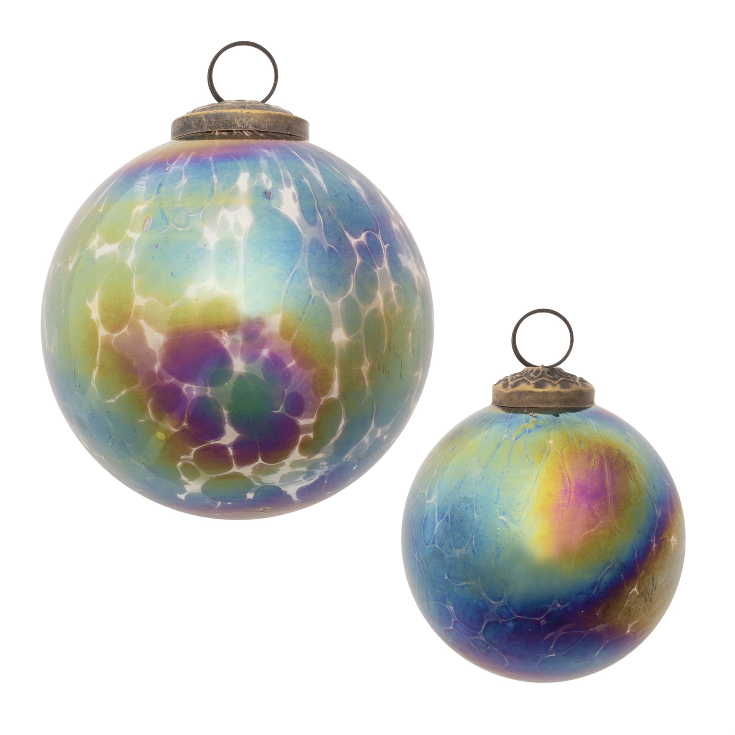 Ball Ornament (Set of 12) 3"D, 4"D Glass