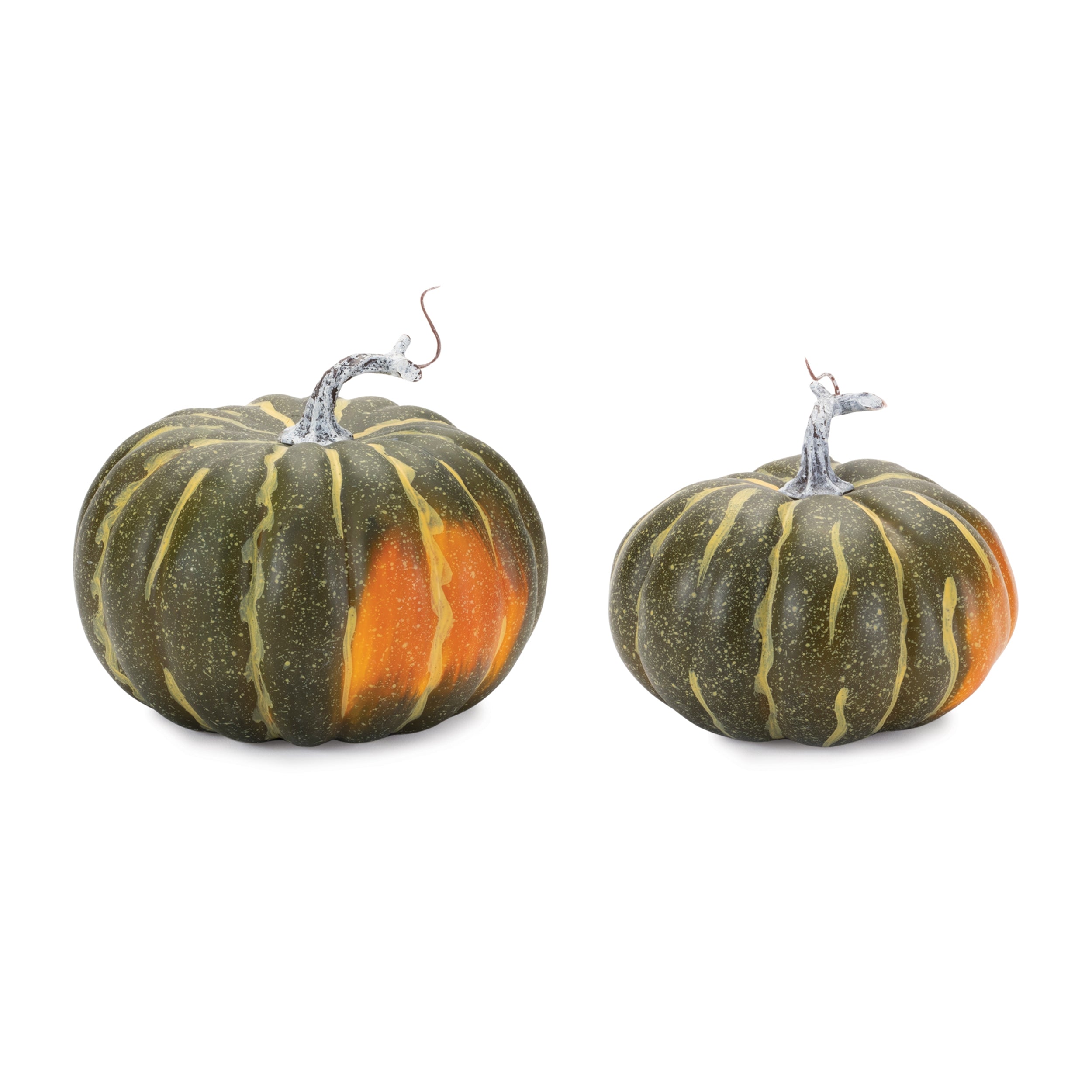Pumpkin (Set of 2) 6"D x 5"H, 7"D x 6"H Styrofoam