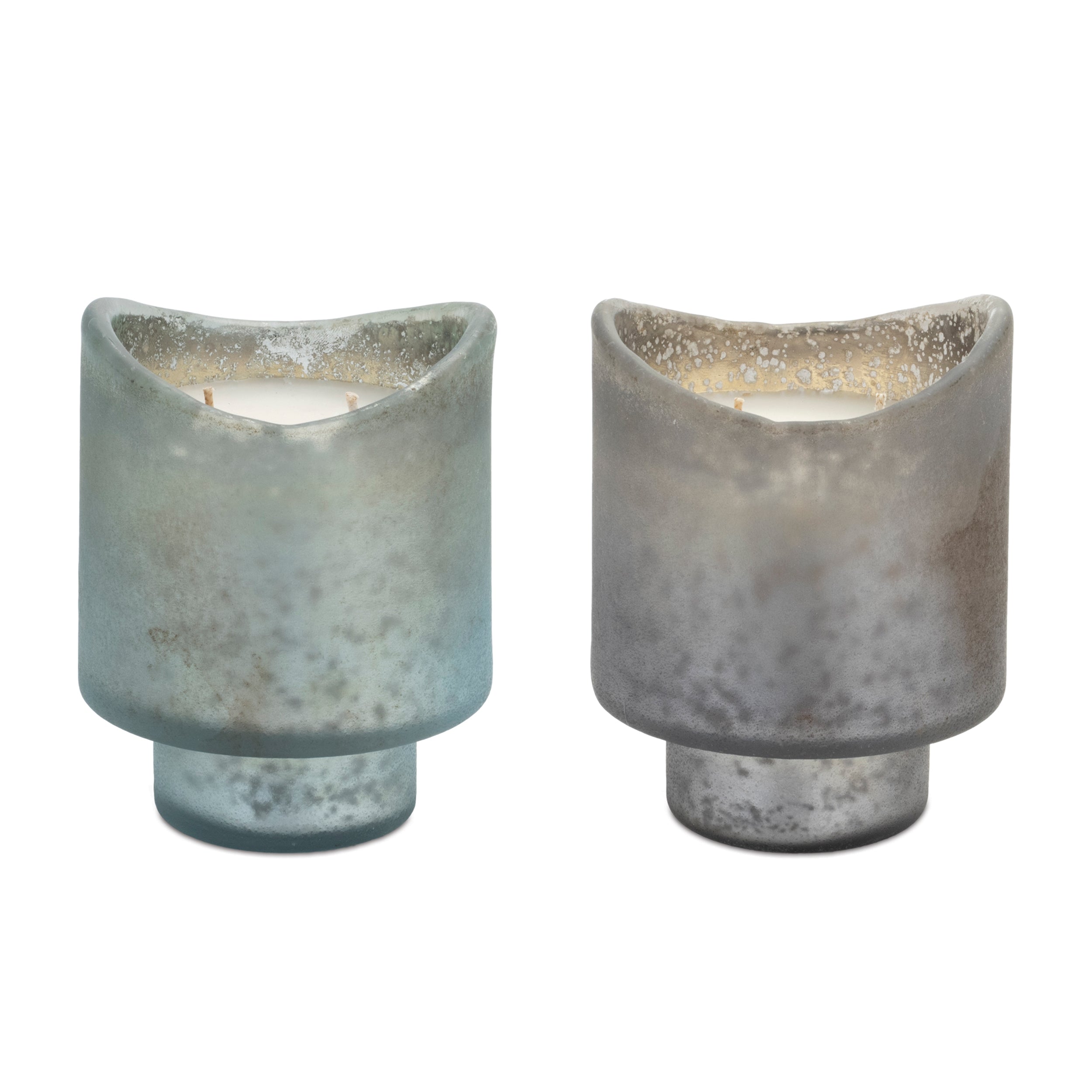 Candle in Glass (Set of 2) 4"D x 5"H Glass/Paraffin/Soy