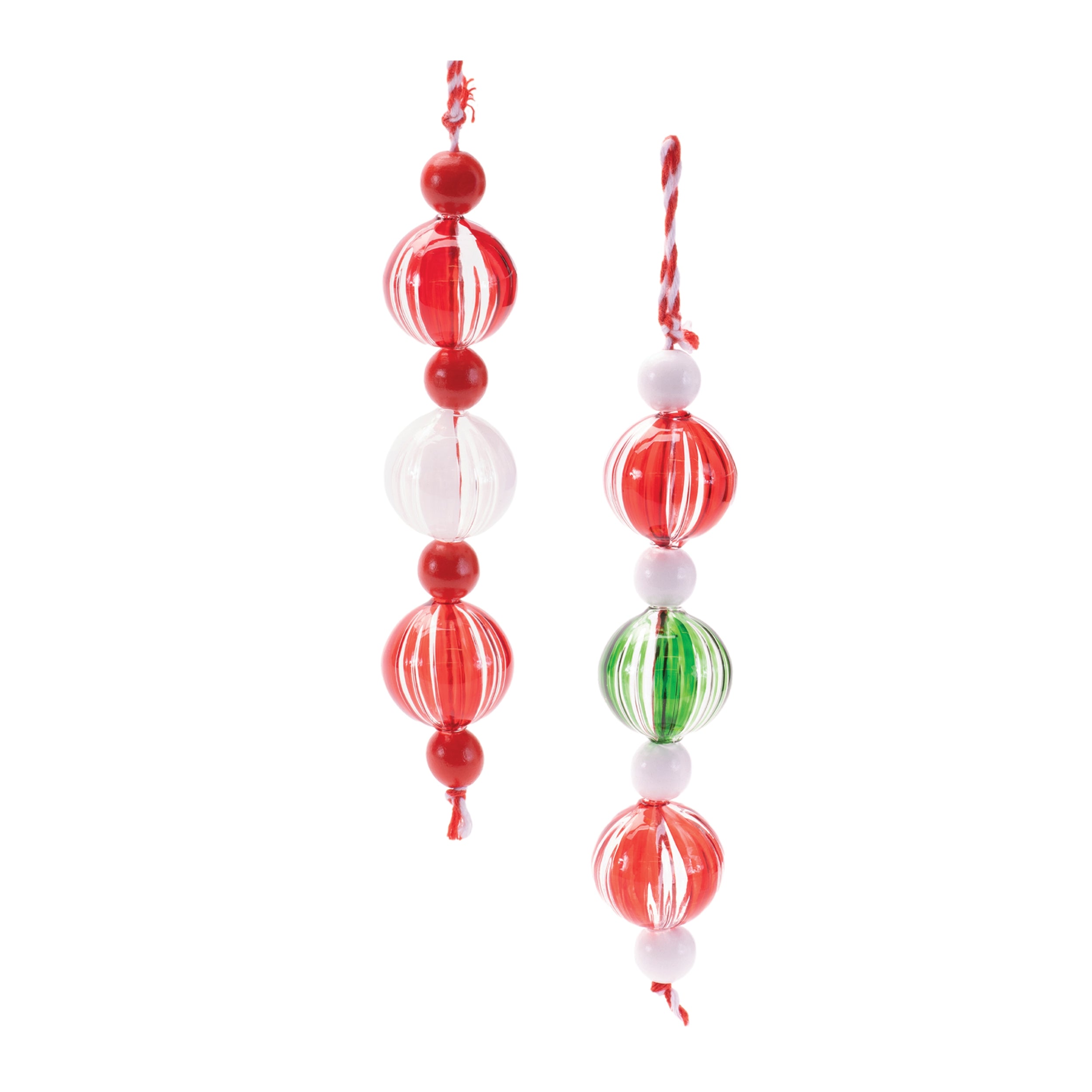 Mini Ornament Drop (2 Asst) 7”H Glass