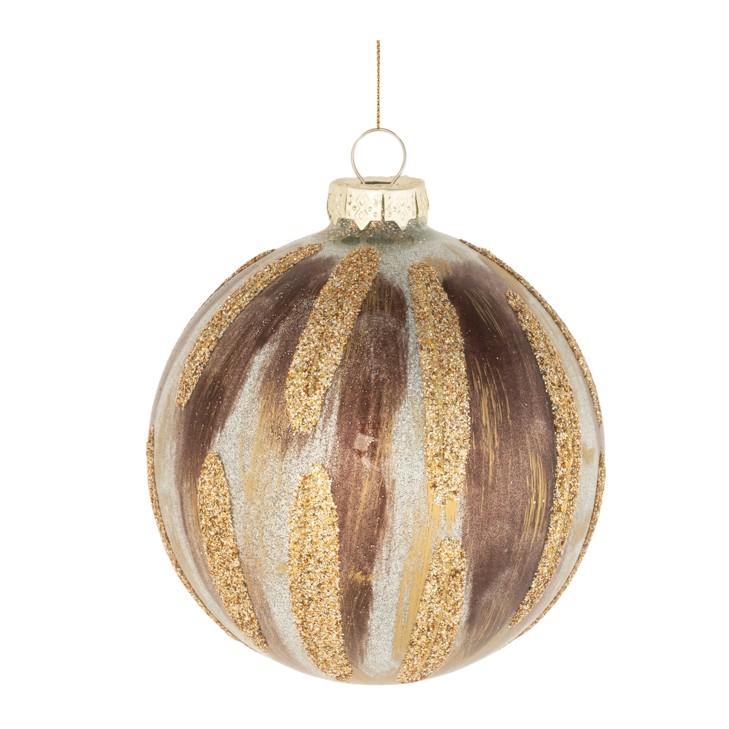 Ball Ornament (Set of 6) 4"D Glass