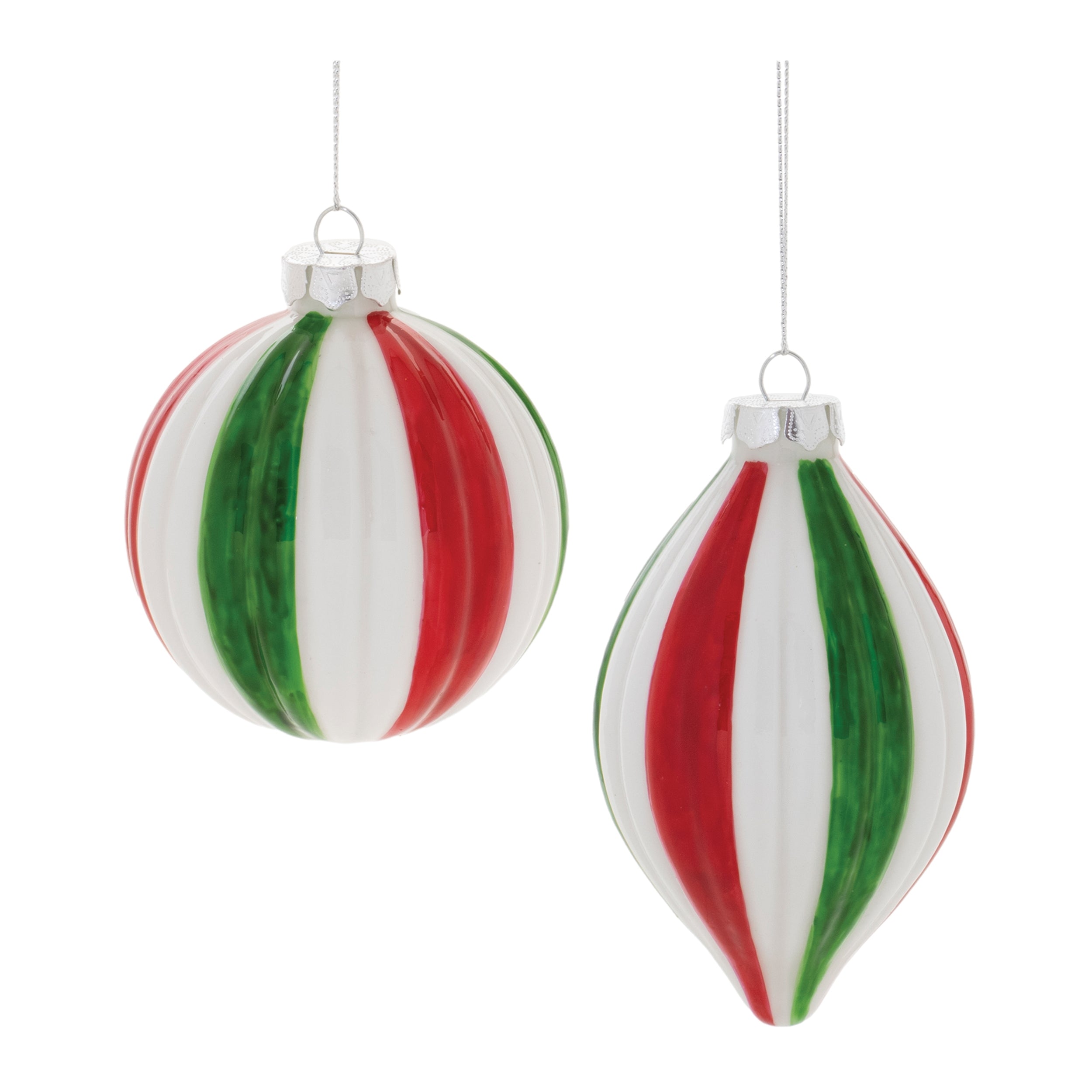 Ornament (Set of 12) 3"D, 4.75"H Glass