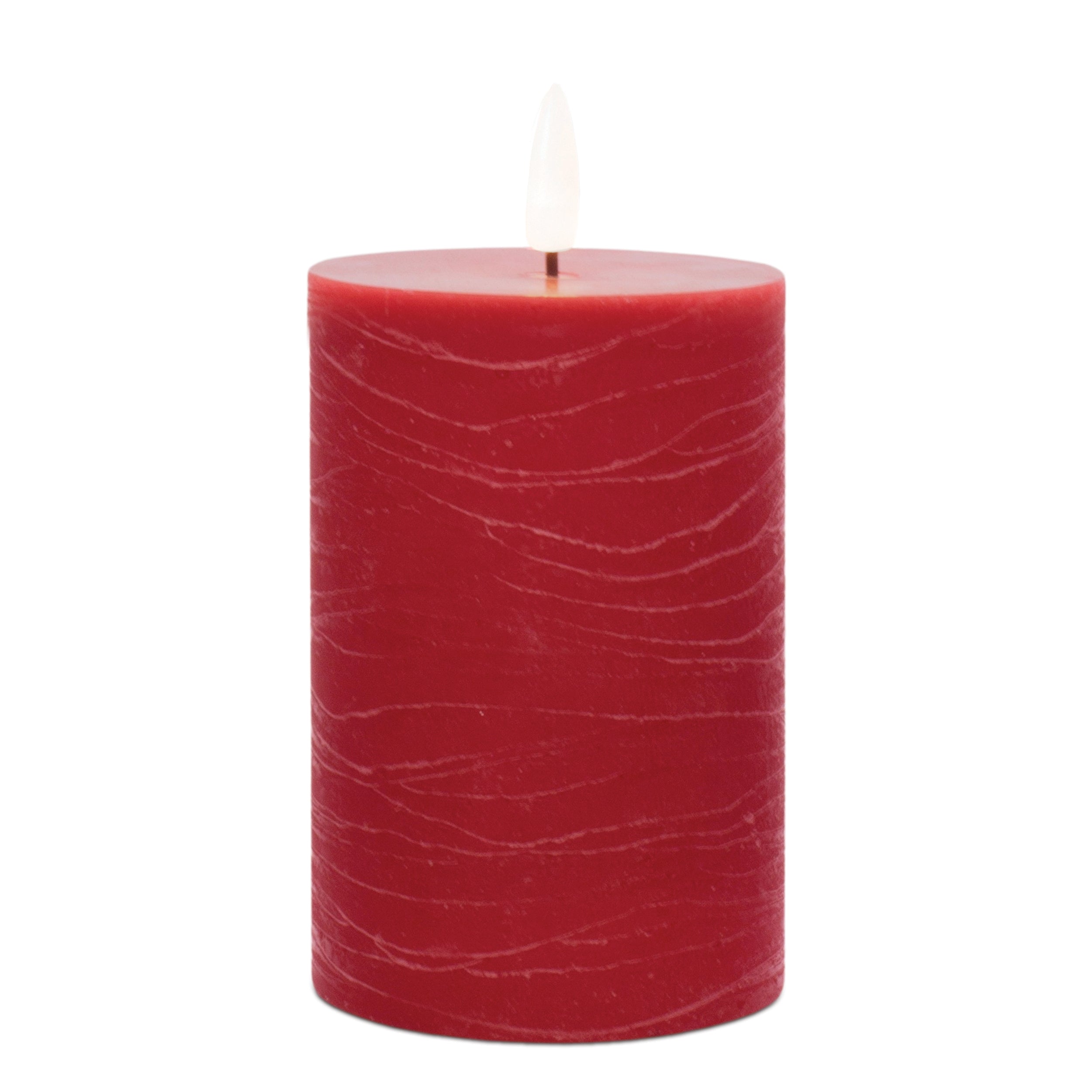 FIA Wick Candle RED (Set of 2) 3" x 4"H Wax/Plastic 2 C Batteries Not Included
