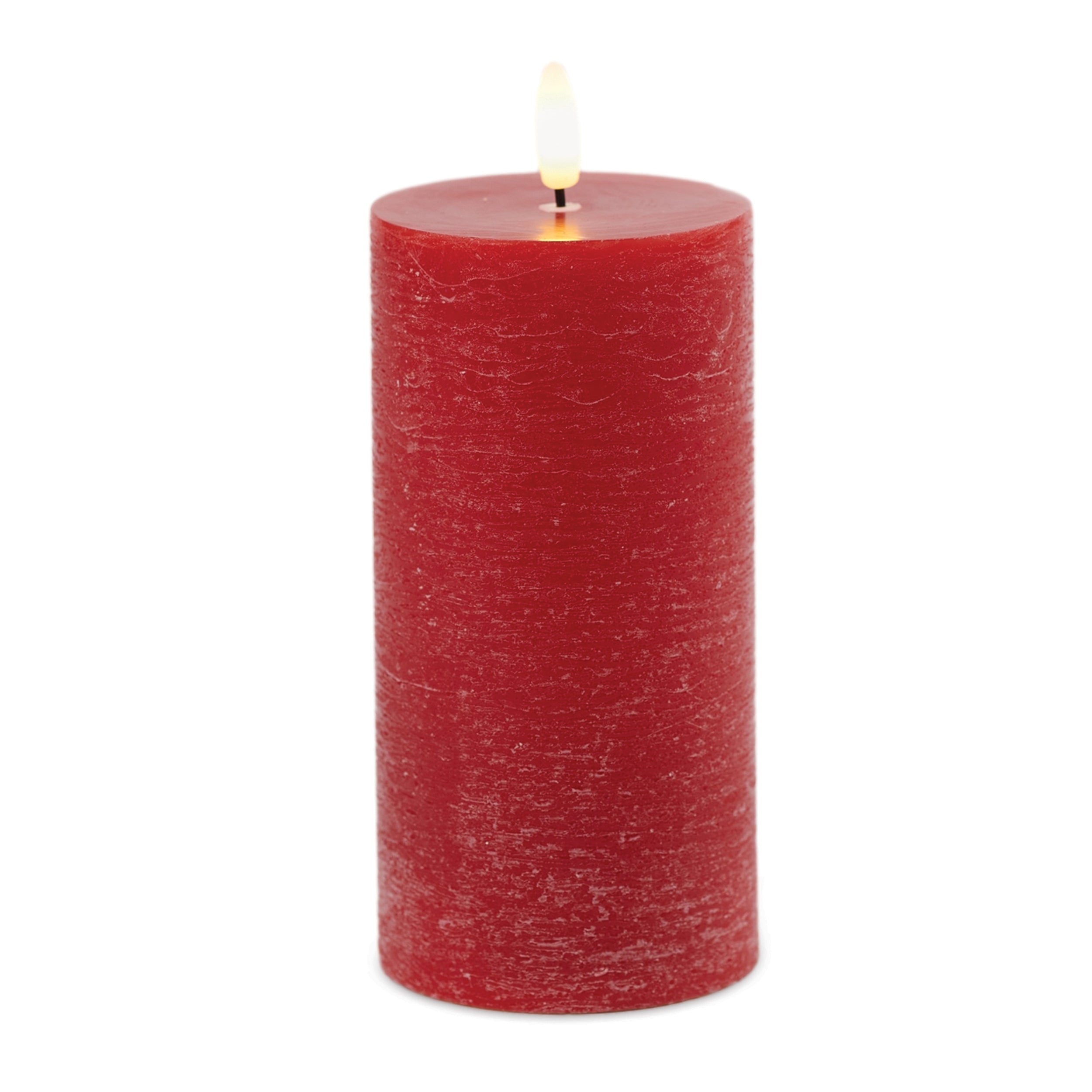 FIA Wick Candle RED (Set of 2) 3"D x 6"H Wax/Plastic 2 C Batteries Not Included