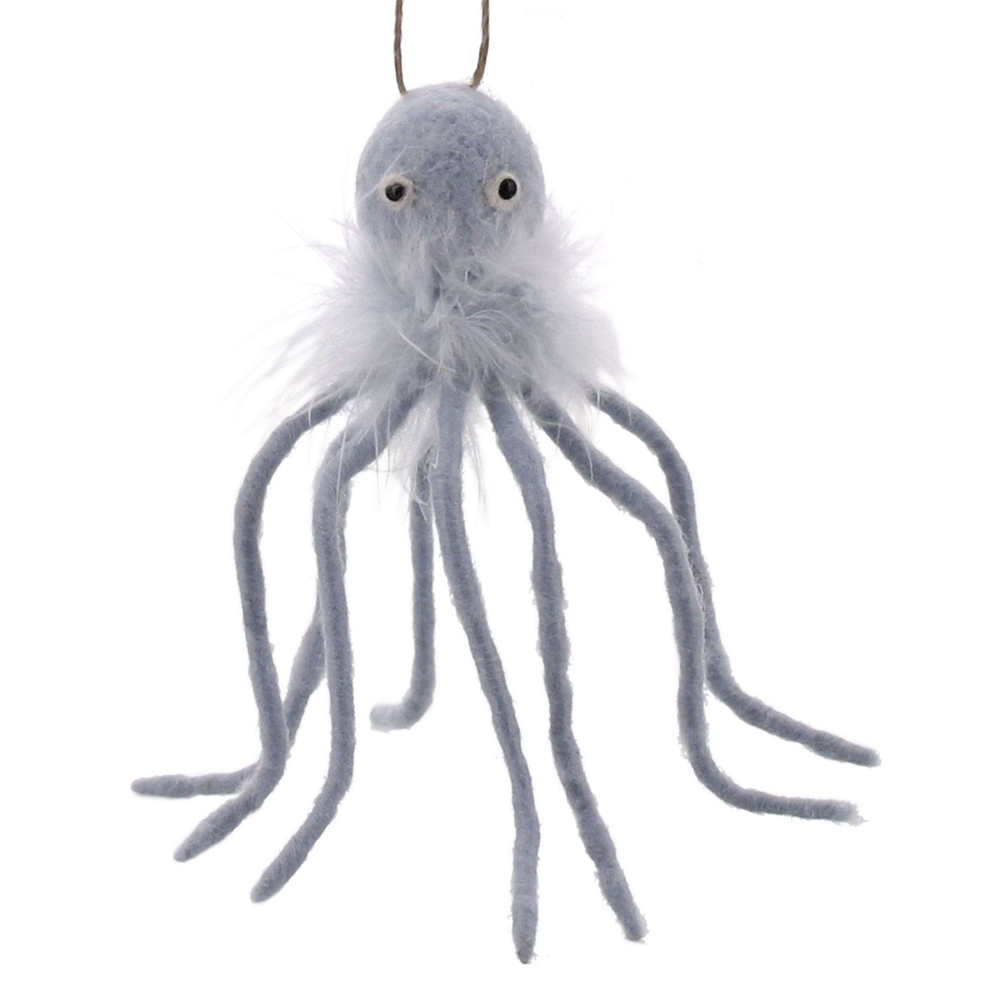 Octopus Ornament, Felt - Blue - Blue