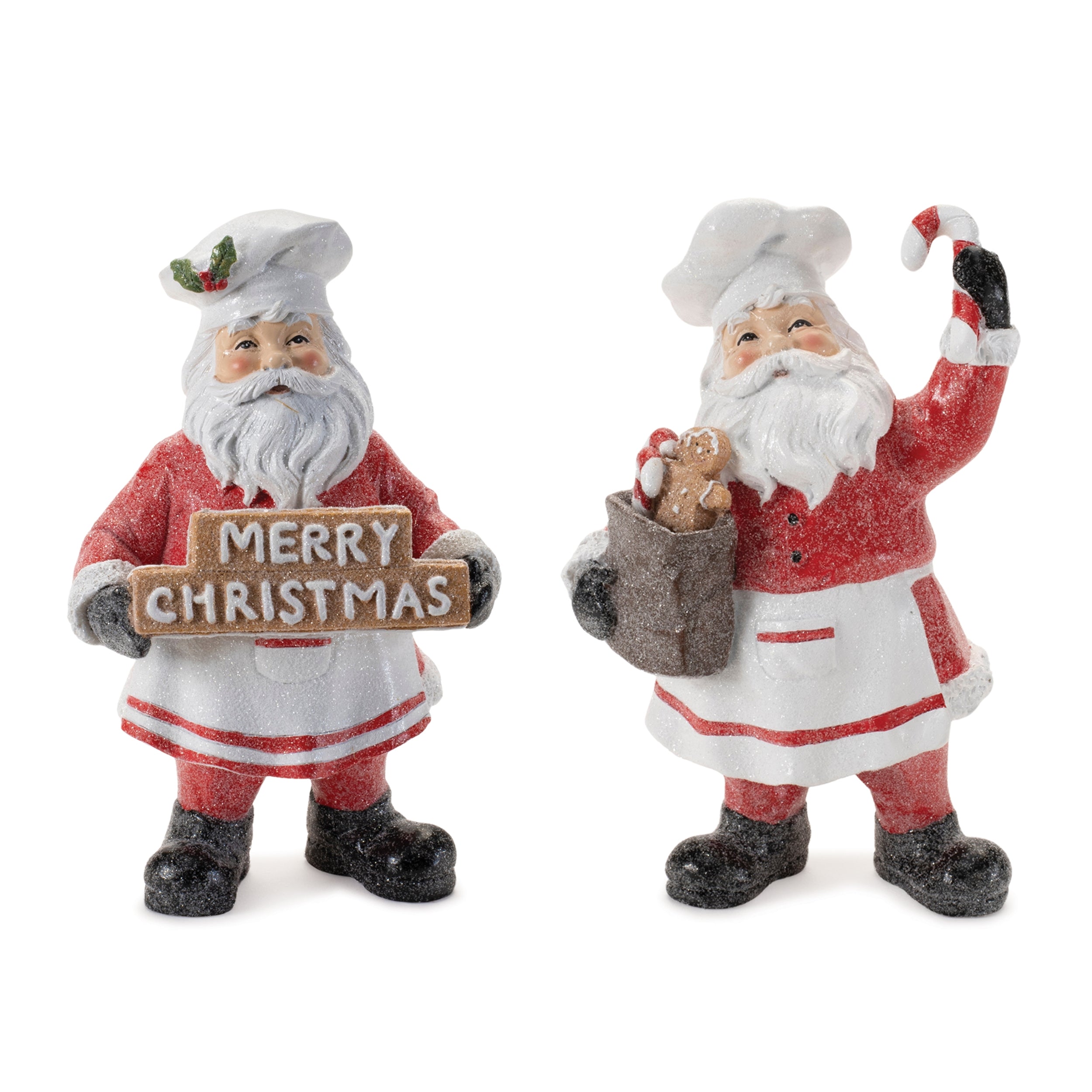 Santa Baker (2 Asst) 7”H Resin