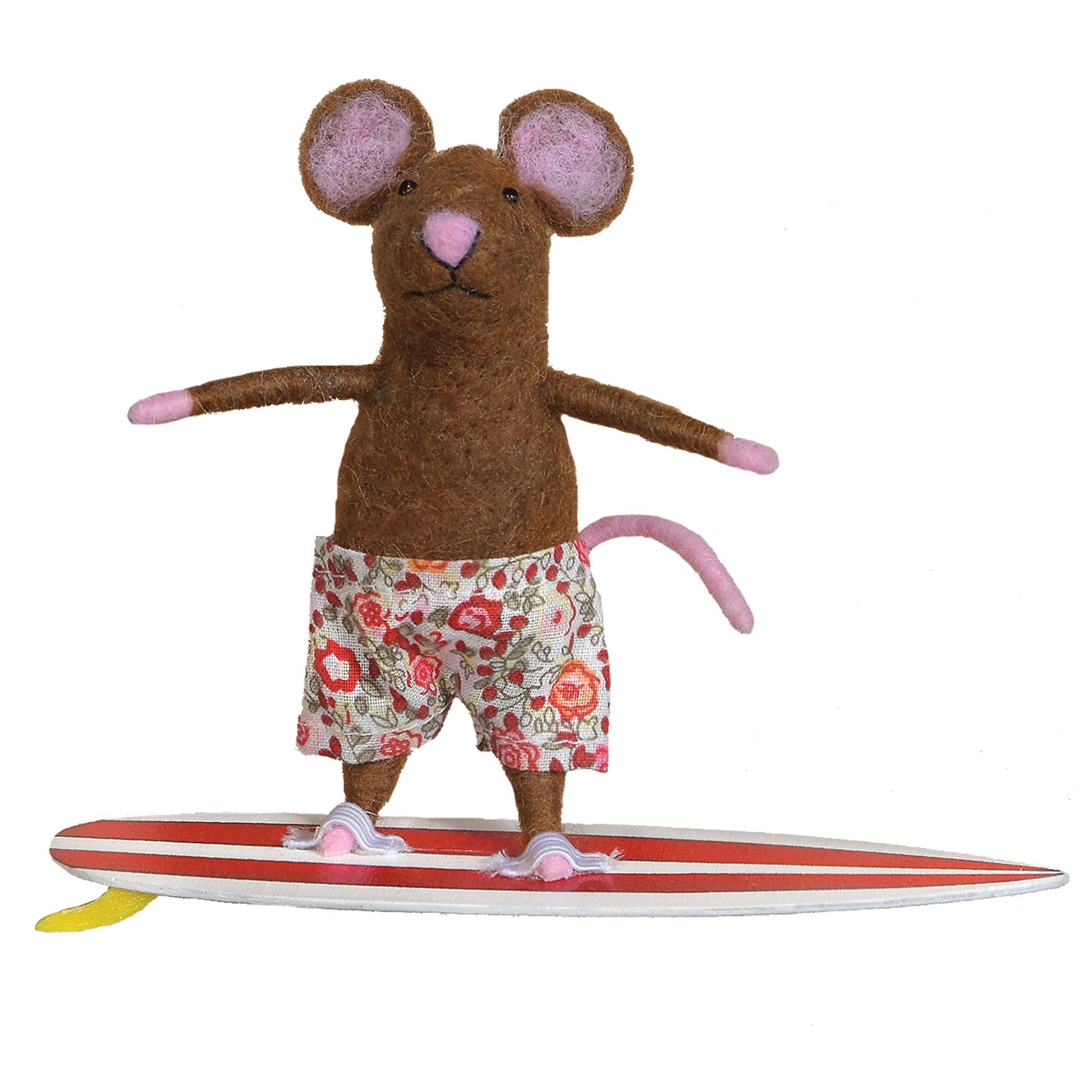 Felt Surfer Mouse Ornament