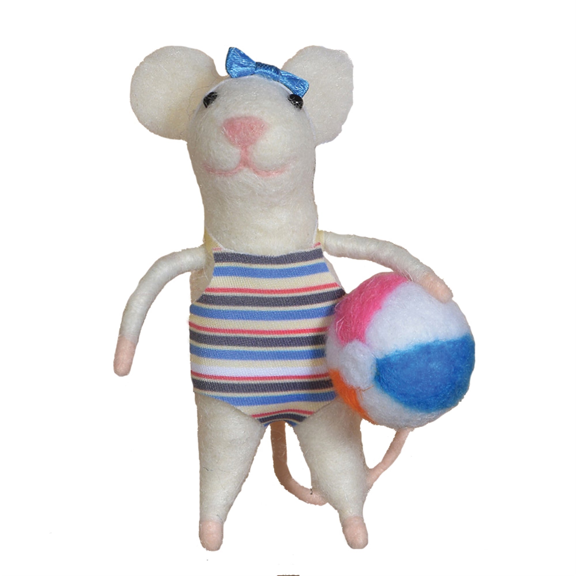 Felt Swimmer Gal Mouse Ornament