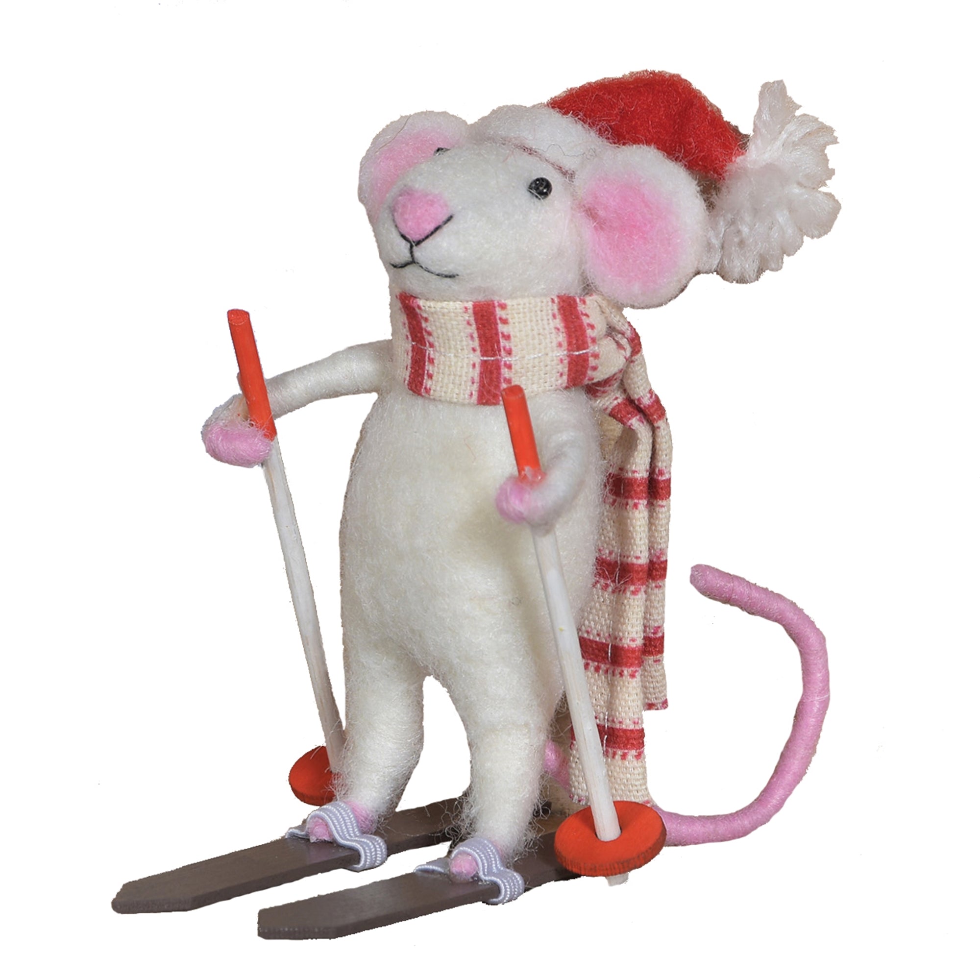 Felt Skier Mouse Ornament