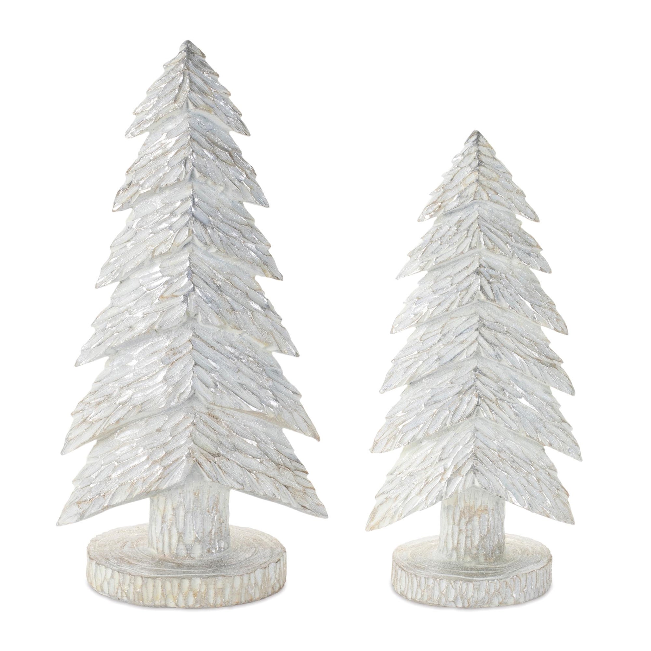 Tree (Set of 2) 9"H, 11"H Resin