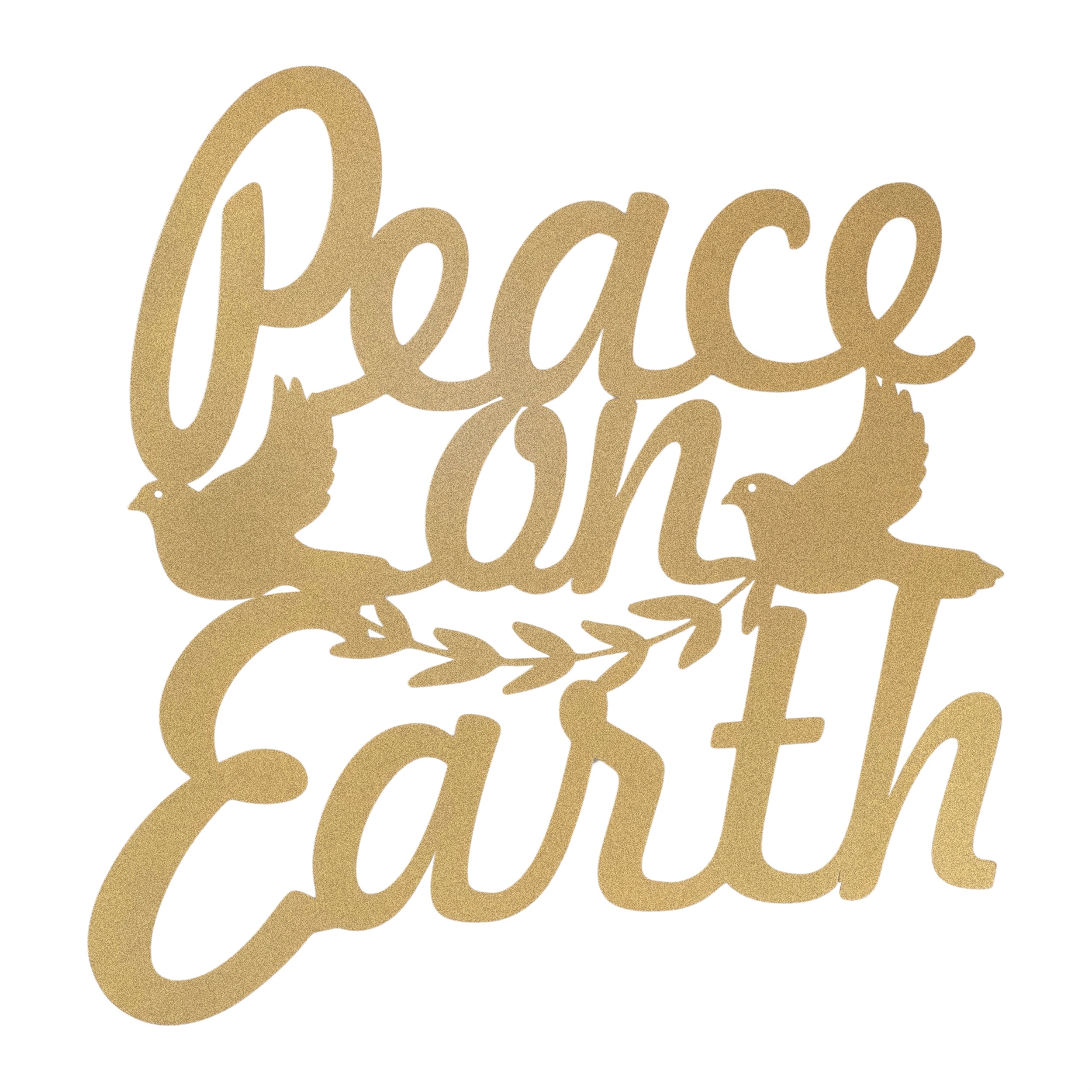 Peace On Earth Plaque 13.5"L x 15.5"H Iron