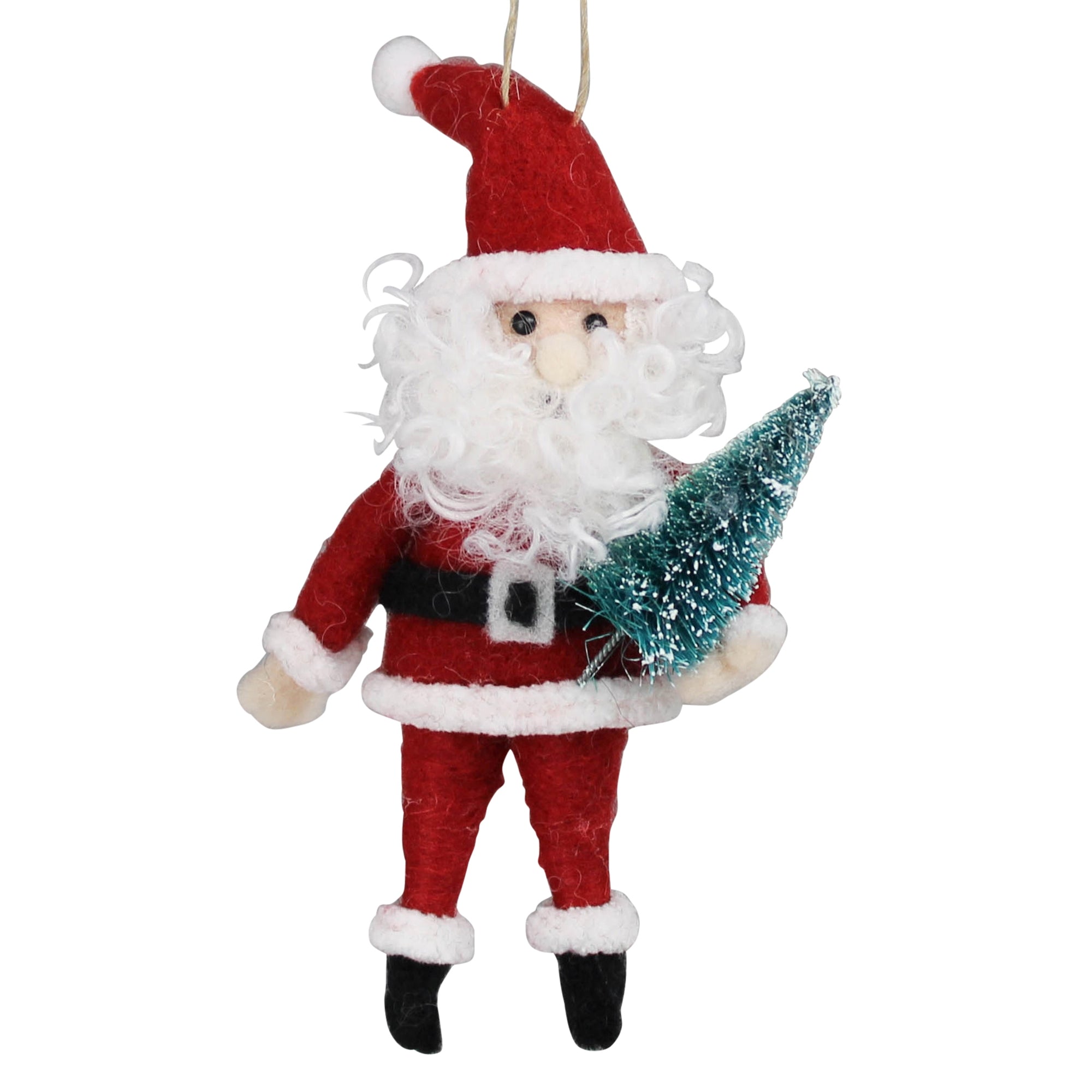 Santa with Tree Ornament, Felt