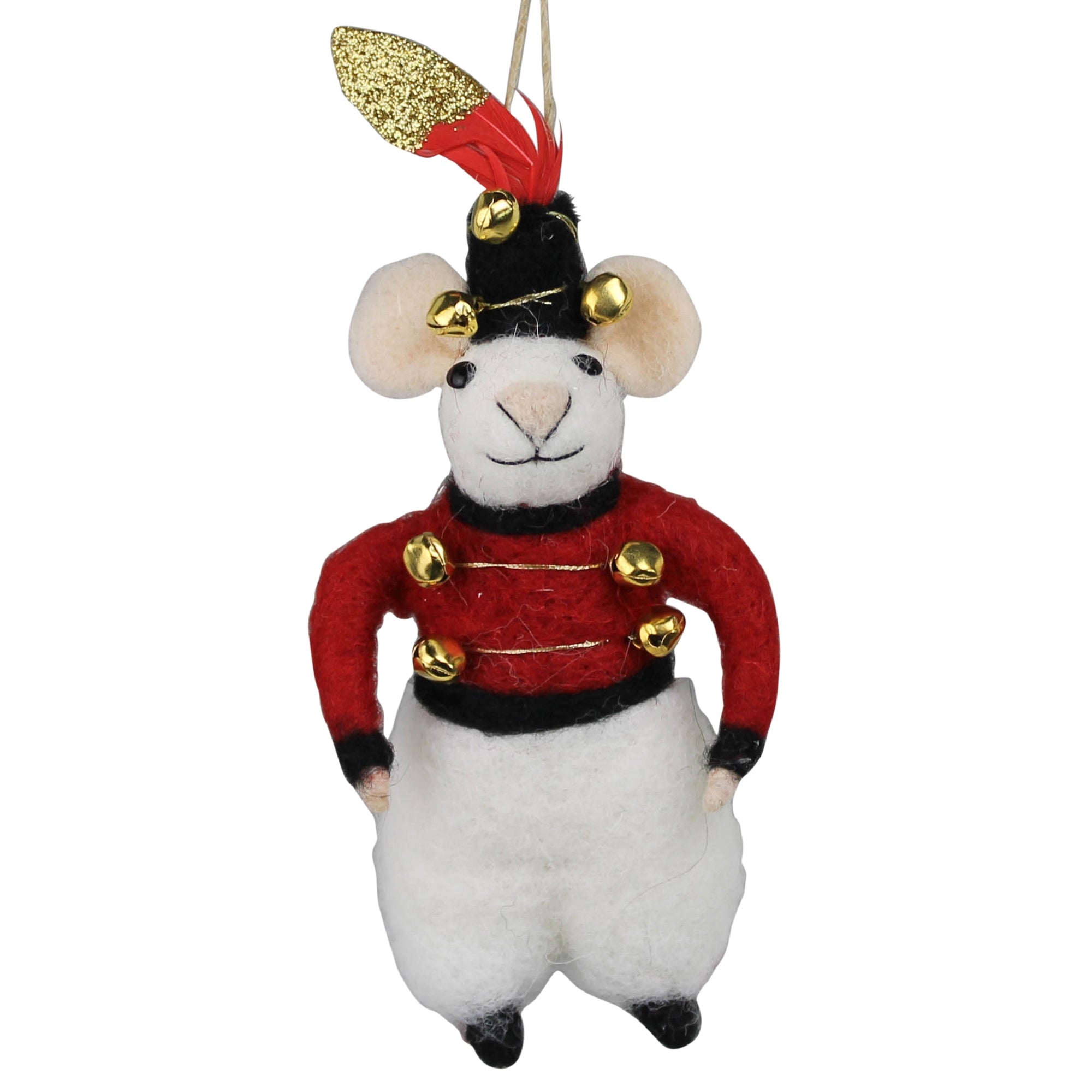 Soldier Mouse Ornament, Felt