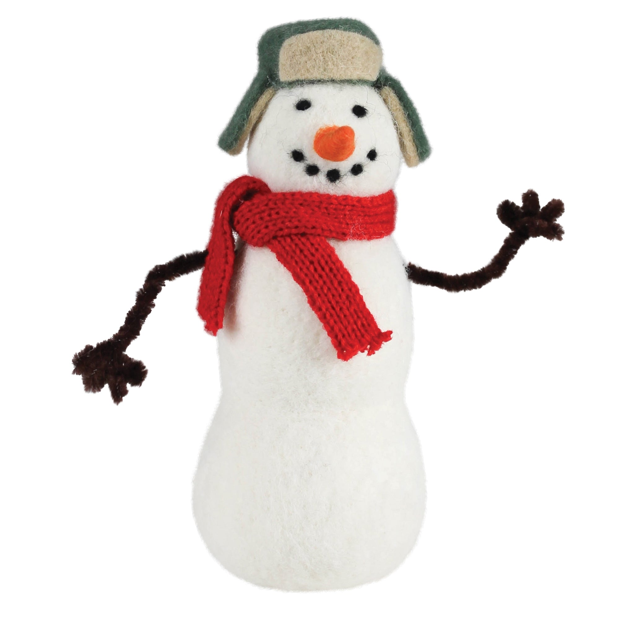 Snowman with Twig Arms, Felt