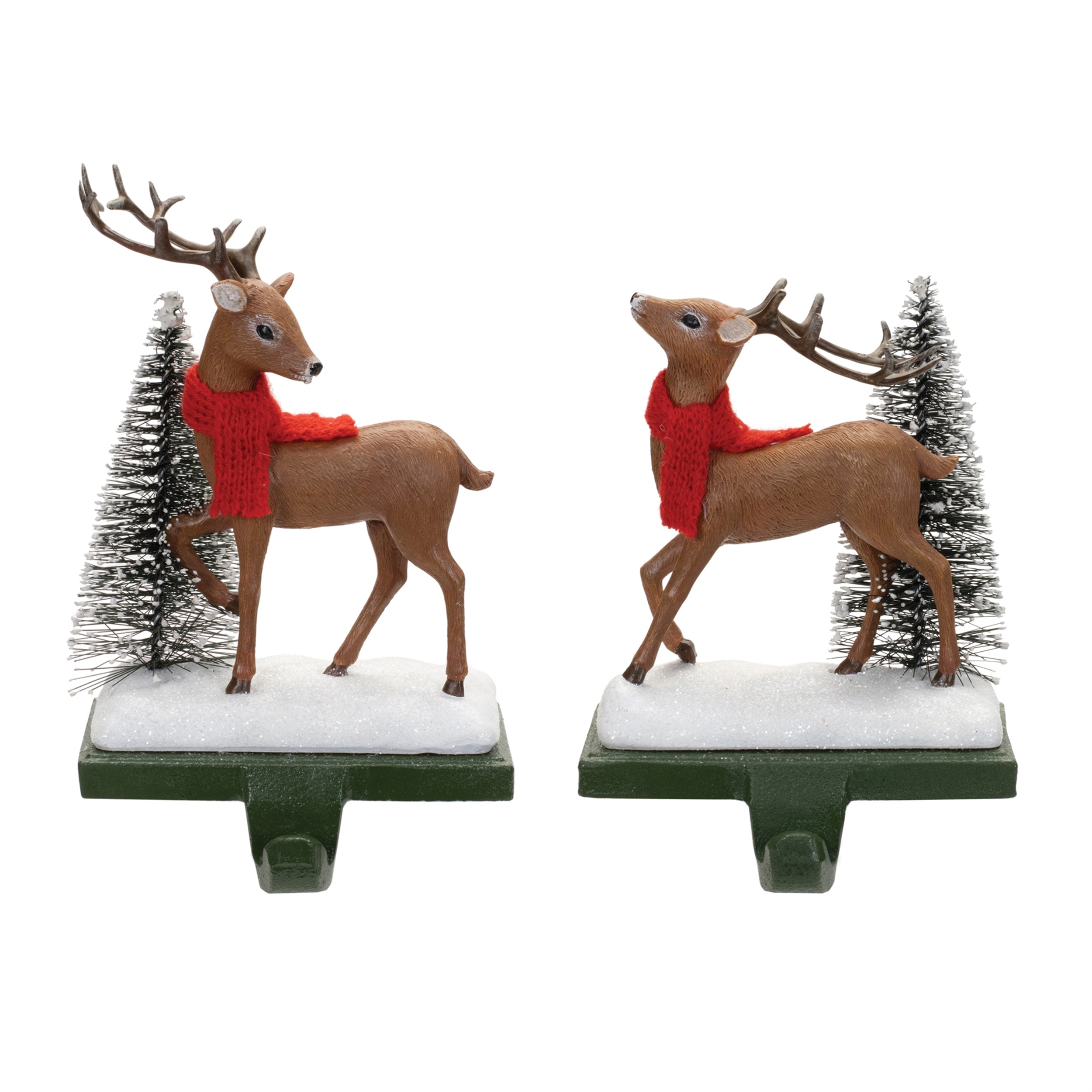 Deer Stocking Holder (2 Asst) 5"H, 6"H Resin