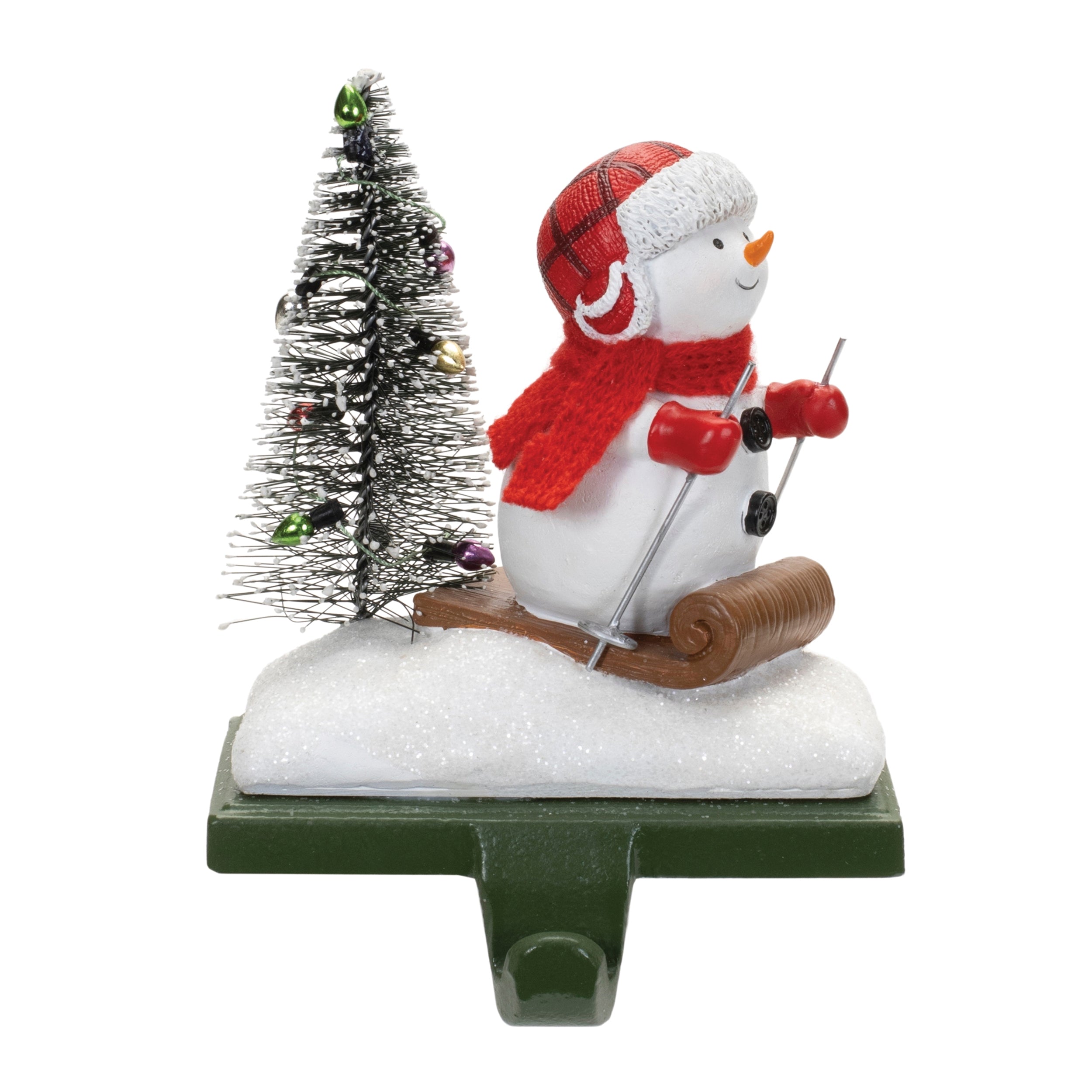 Snowman Stocking Holder 4.5”H Resin