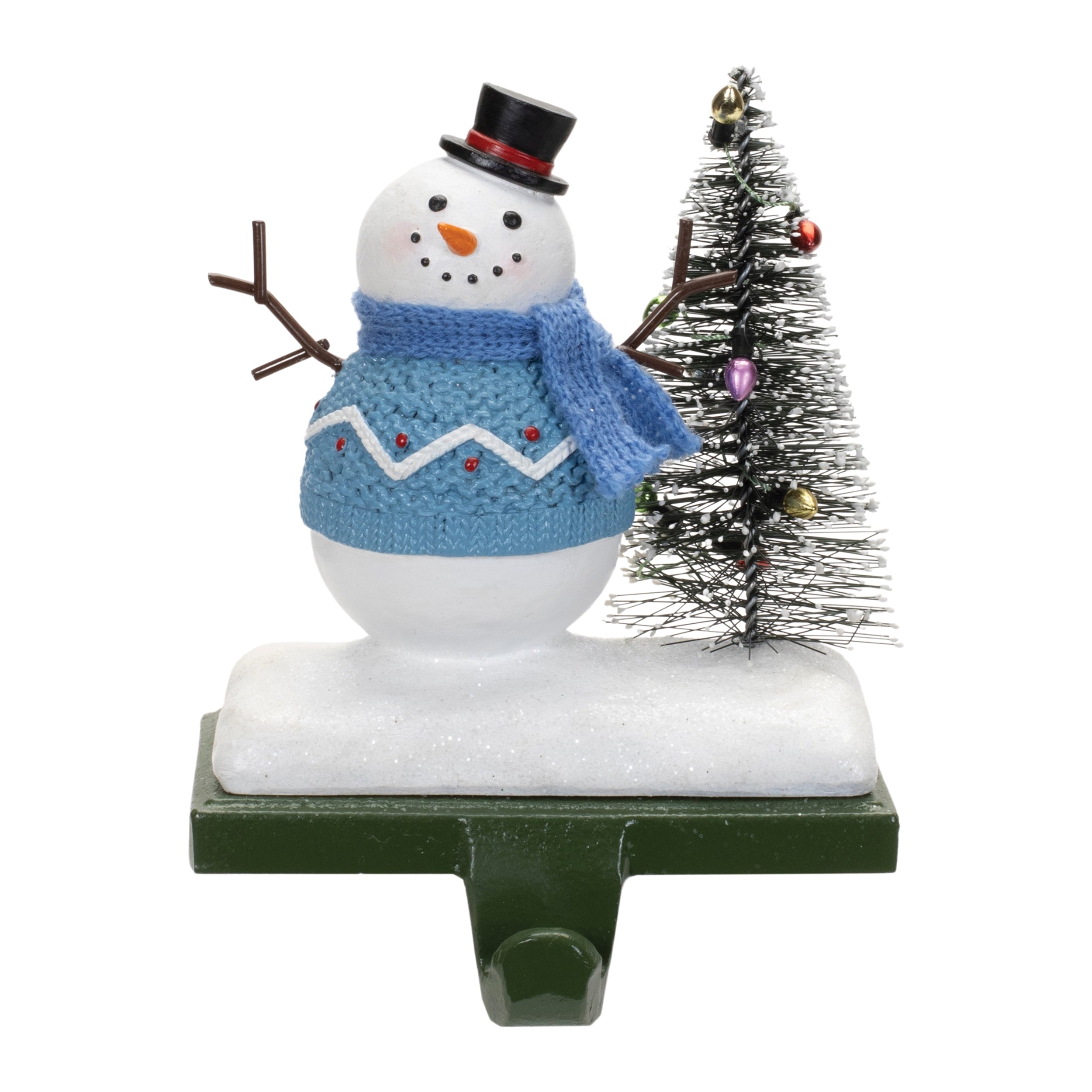 Snowman Stocking Holder 4.5”H Resin