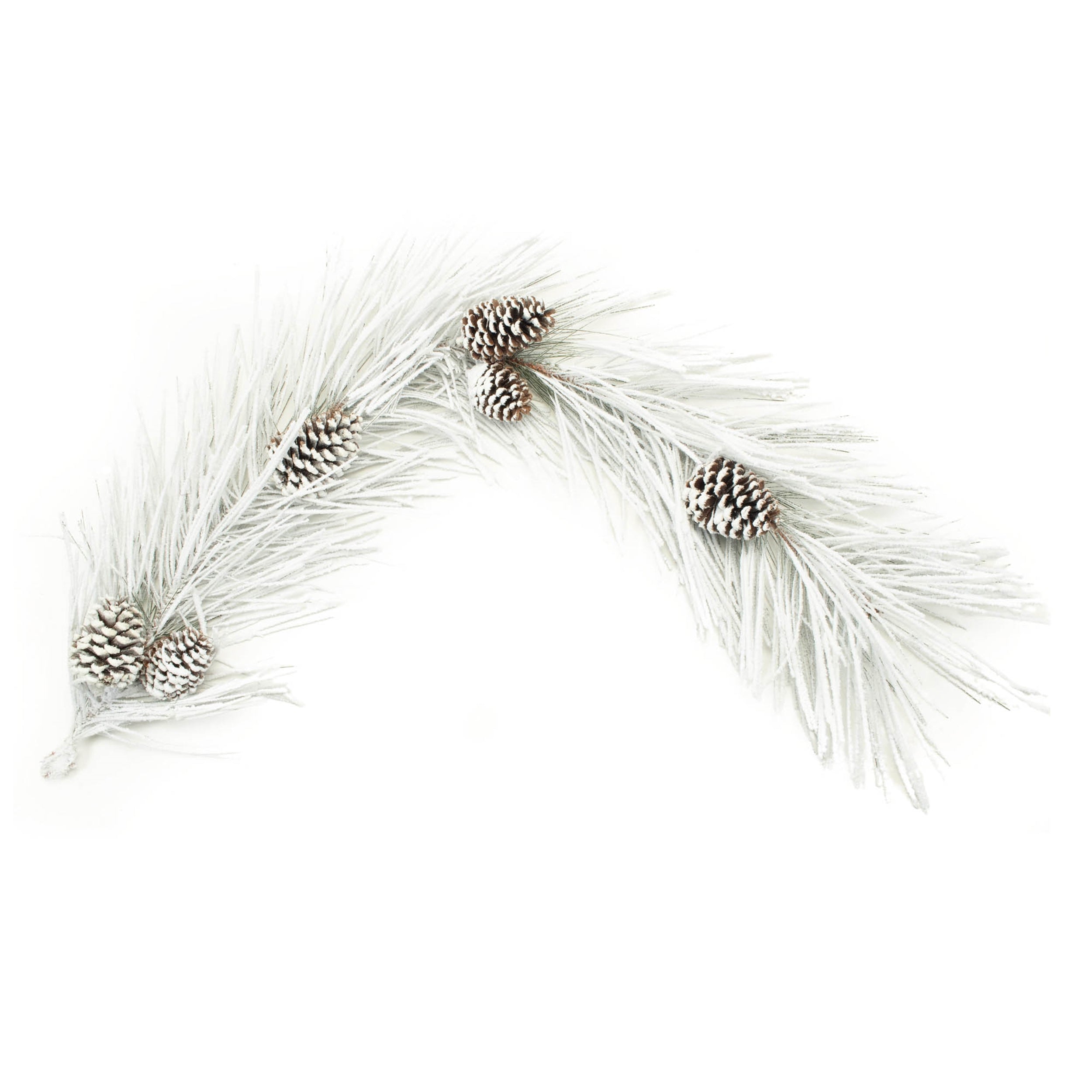 Flocked Pine Garland 48"L PVC