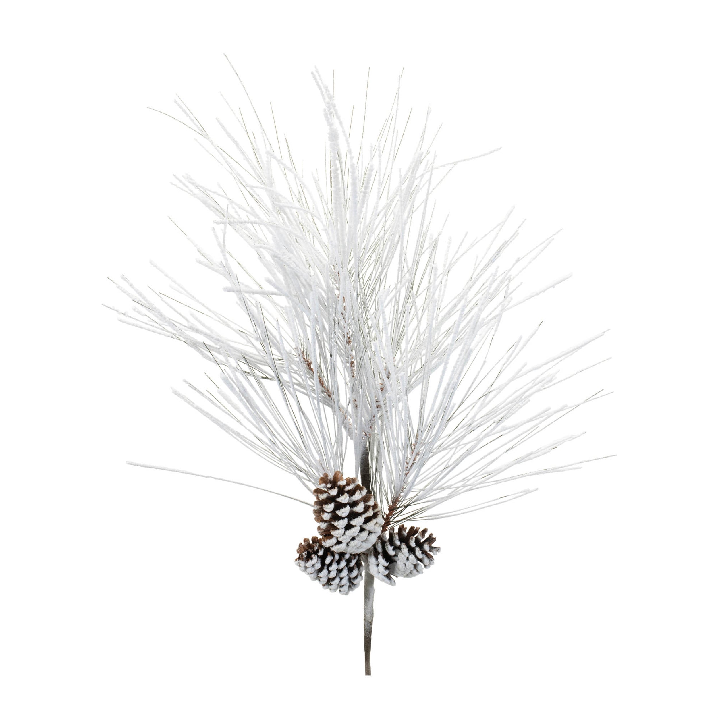 Flocked Pine Spray (Set of 2) 36"H PVC
