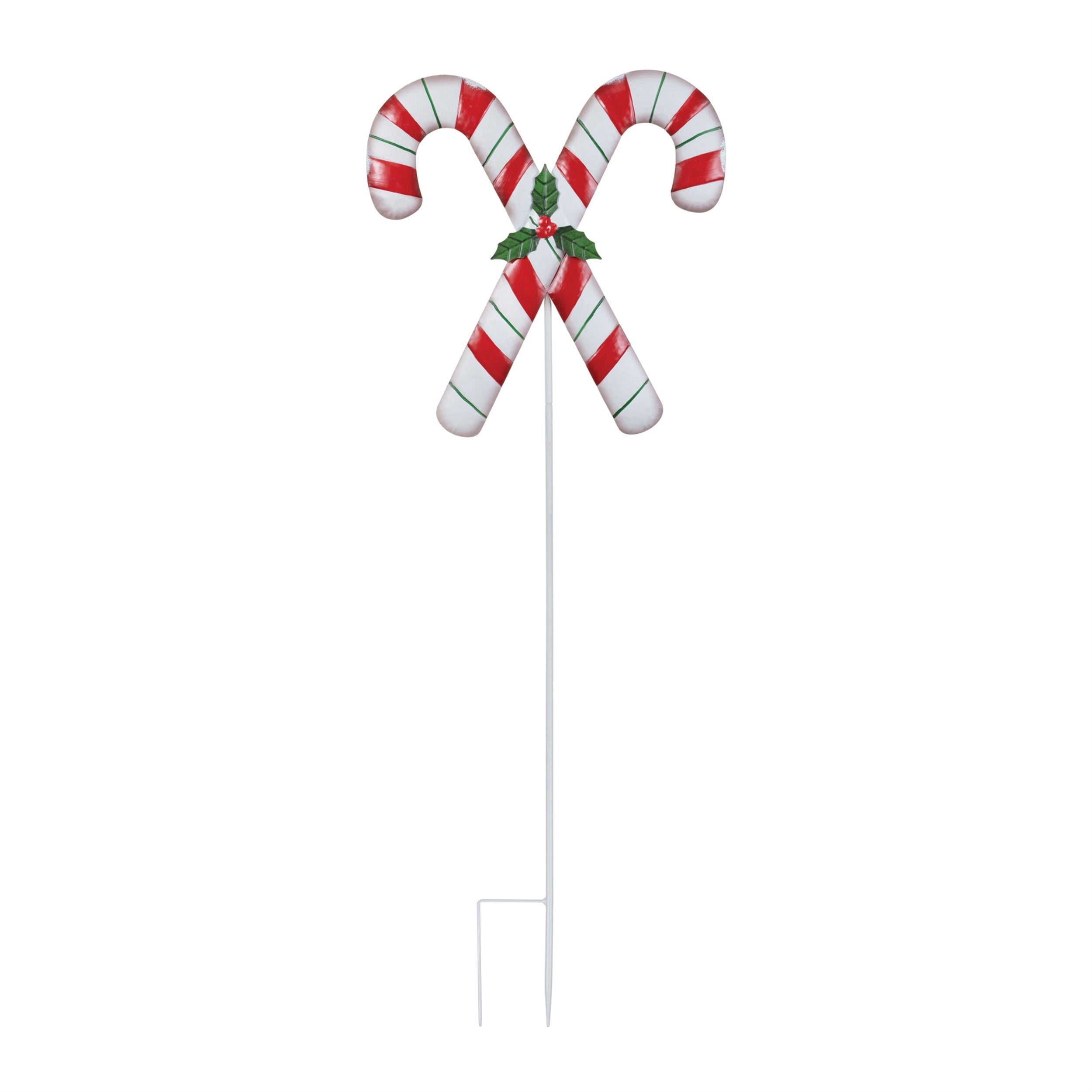 Double Candy Cane Stake 56.5”H Iron