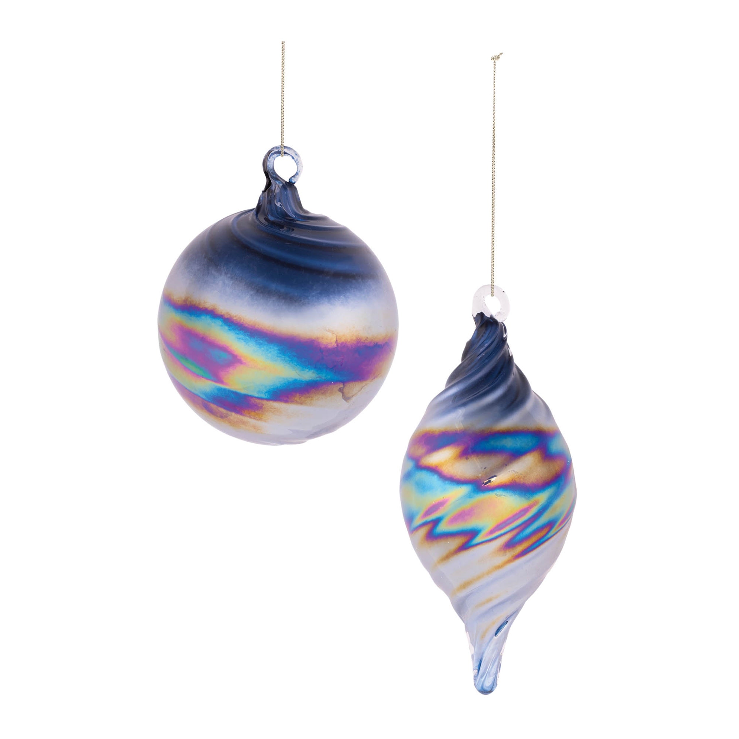 Ornament (Set of 12) 3.5"D, 6"H Glass
