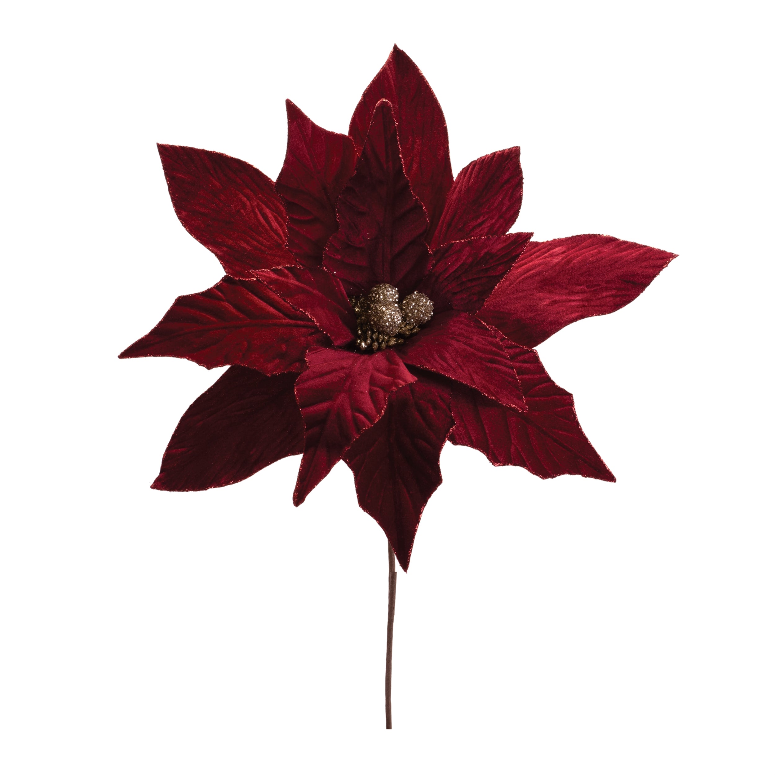 Poinsettia Stem 31”H Polyester