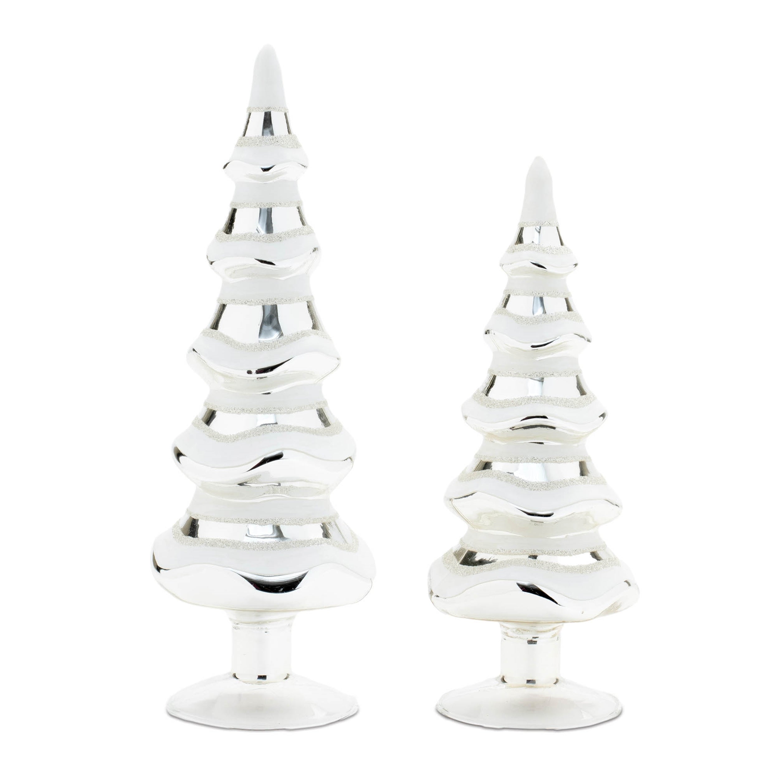Tree (Set of 2) 9.5"H, 11.5"H Glass