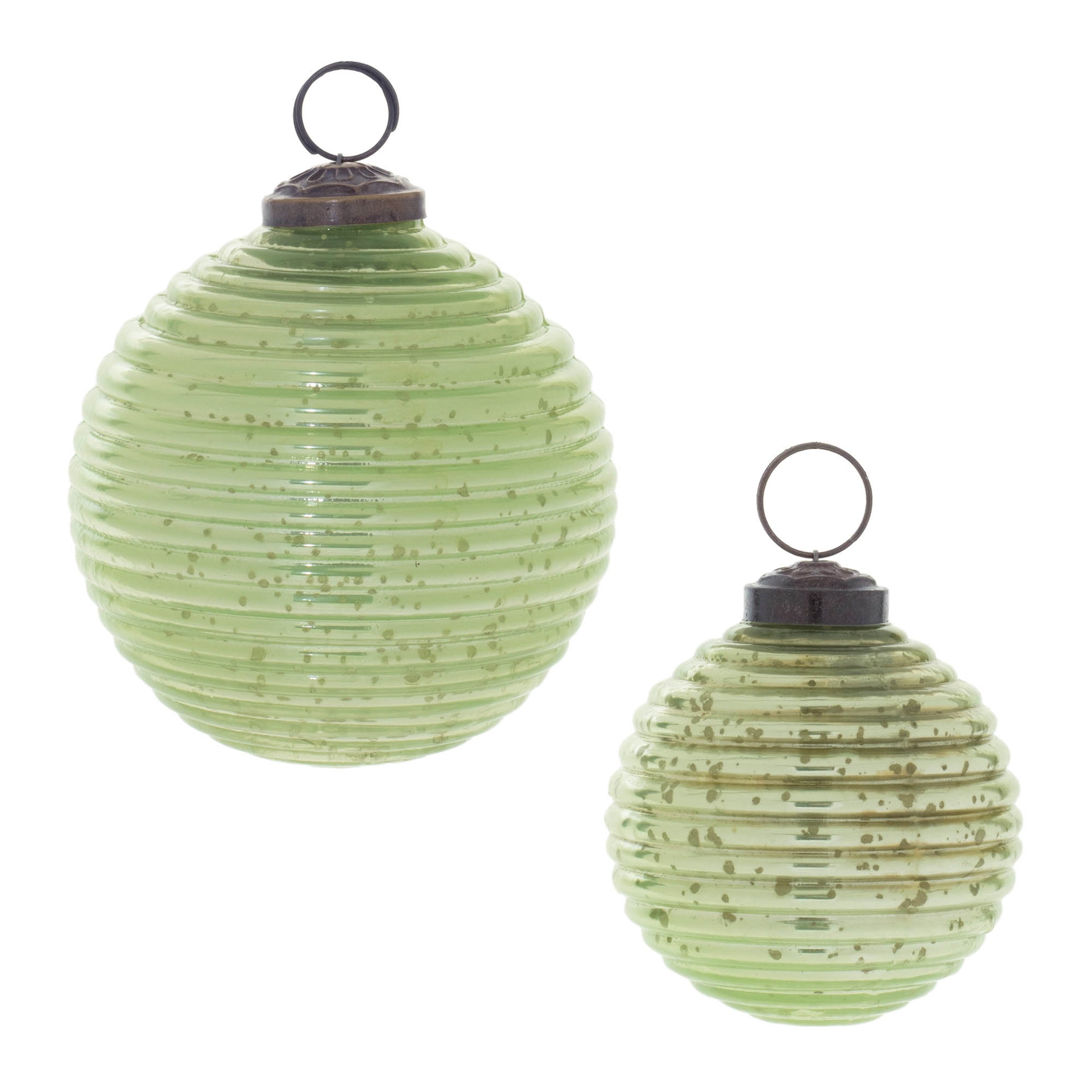 Ball Ornament (Set of 6) 3"D, 4"D Glass