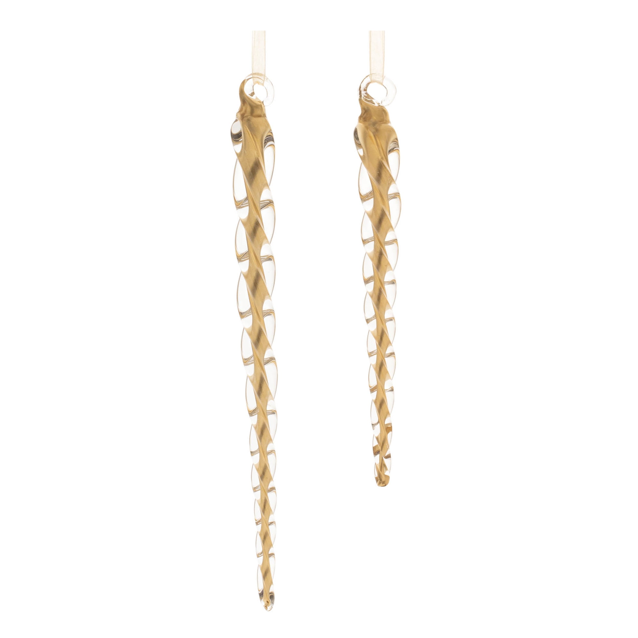 Icicle Ornament (Set of 12) 6.5"H, 8.5"H Glass