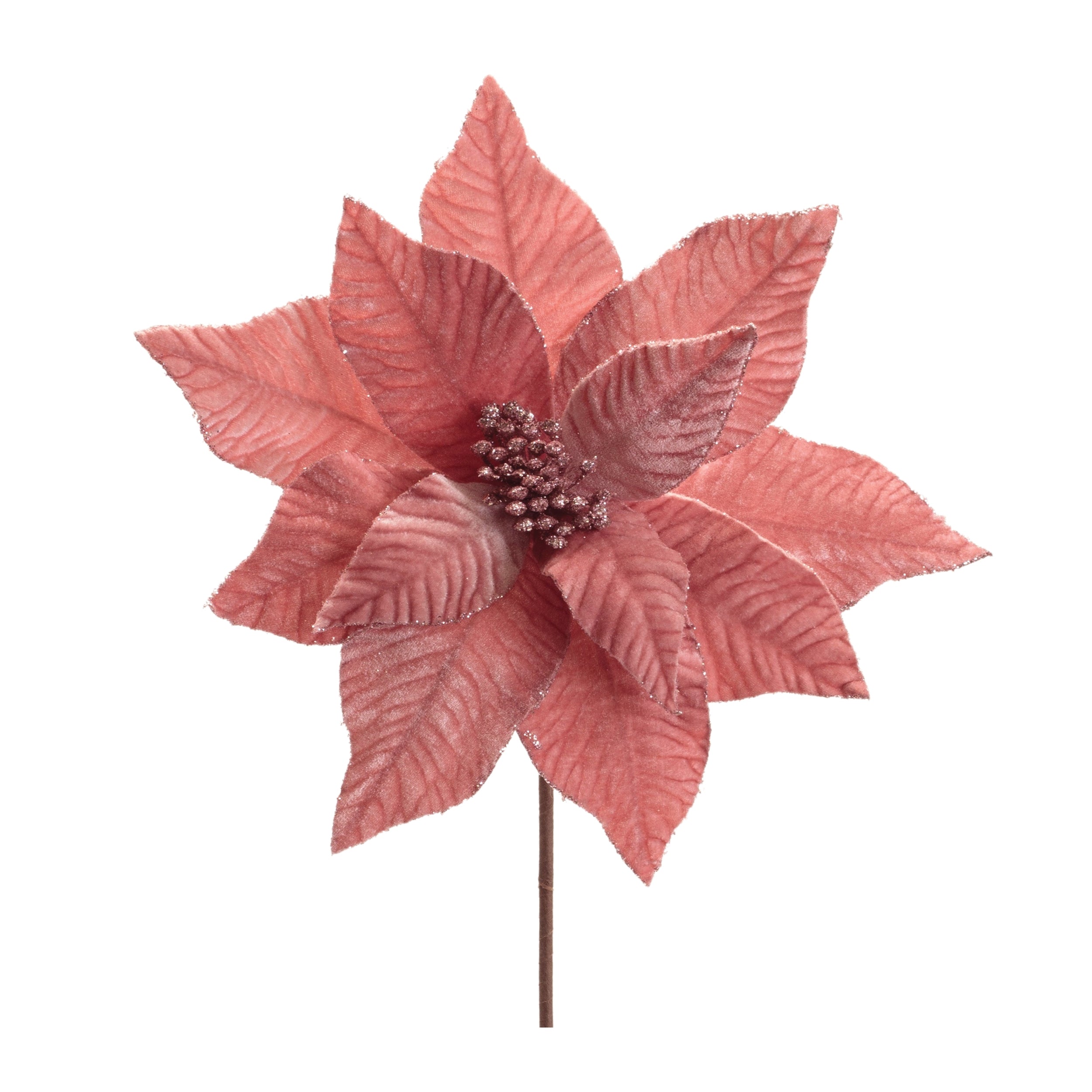 Poinsettia Stem 24”H Polyester