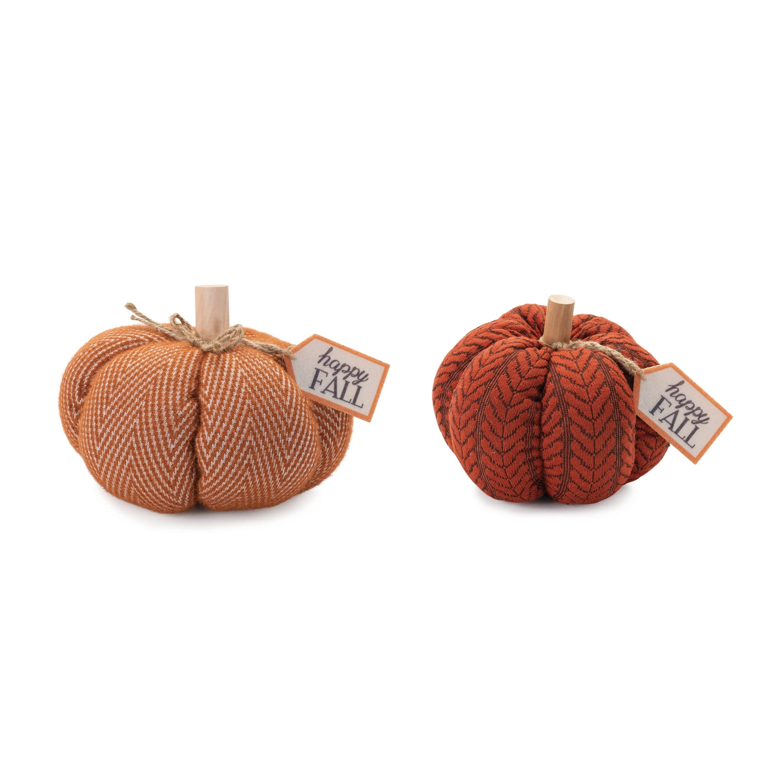Pumpkin (Set of 2) 8.5"D x 6"H, 7"D x 6.5"H Polyester
