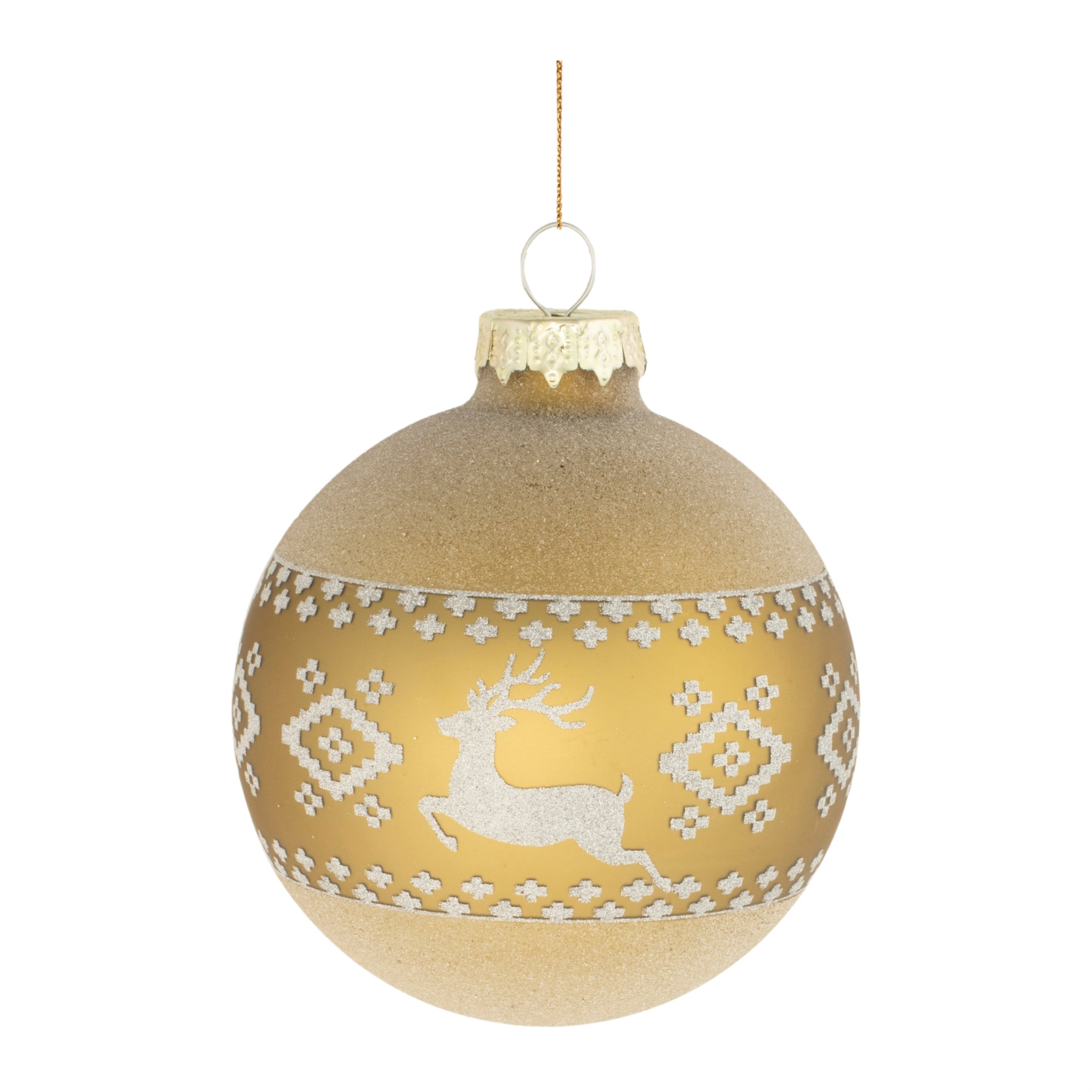 Ball Ornament 3”D Glass