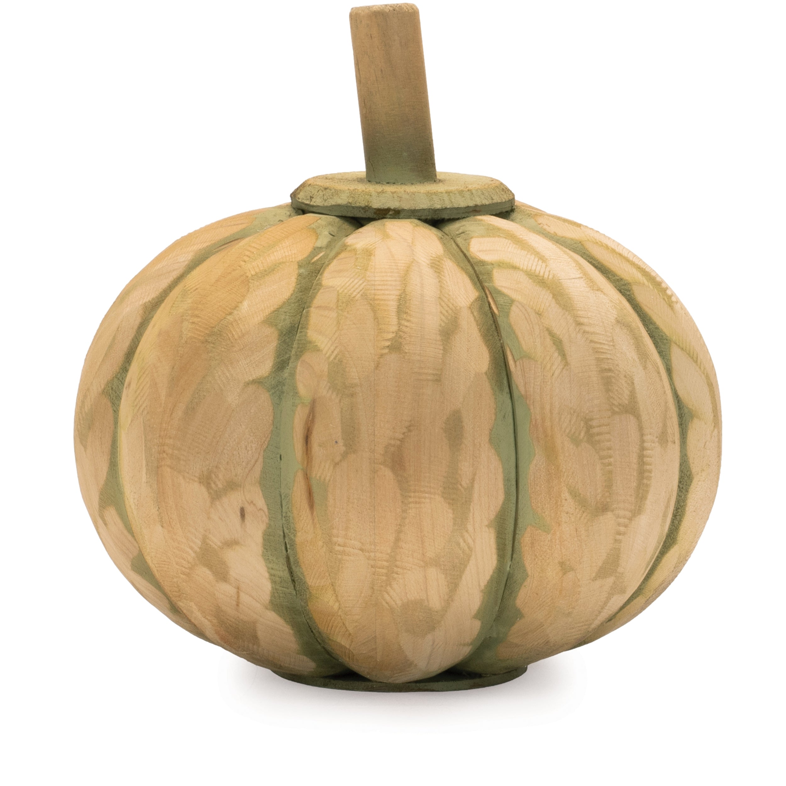 Pumpkin 7"D x 7"H Wood/Wood