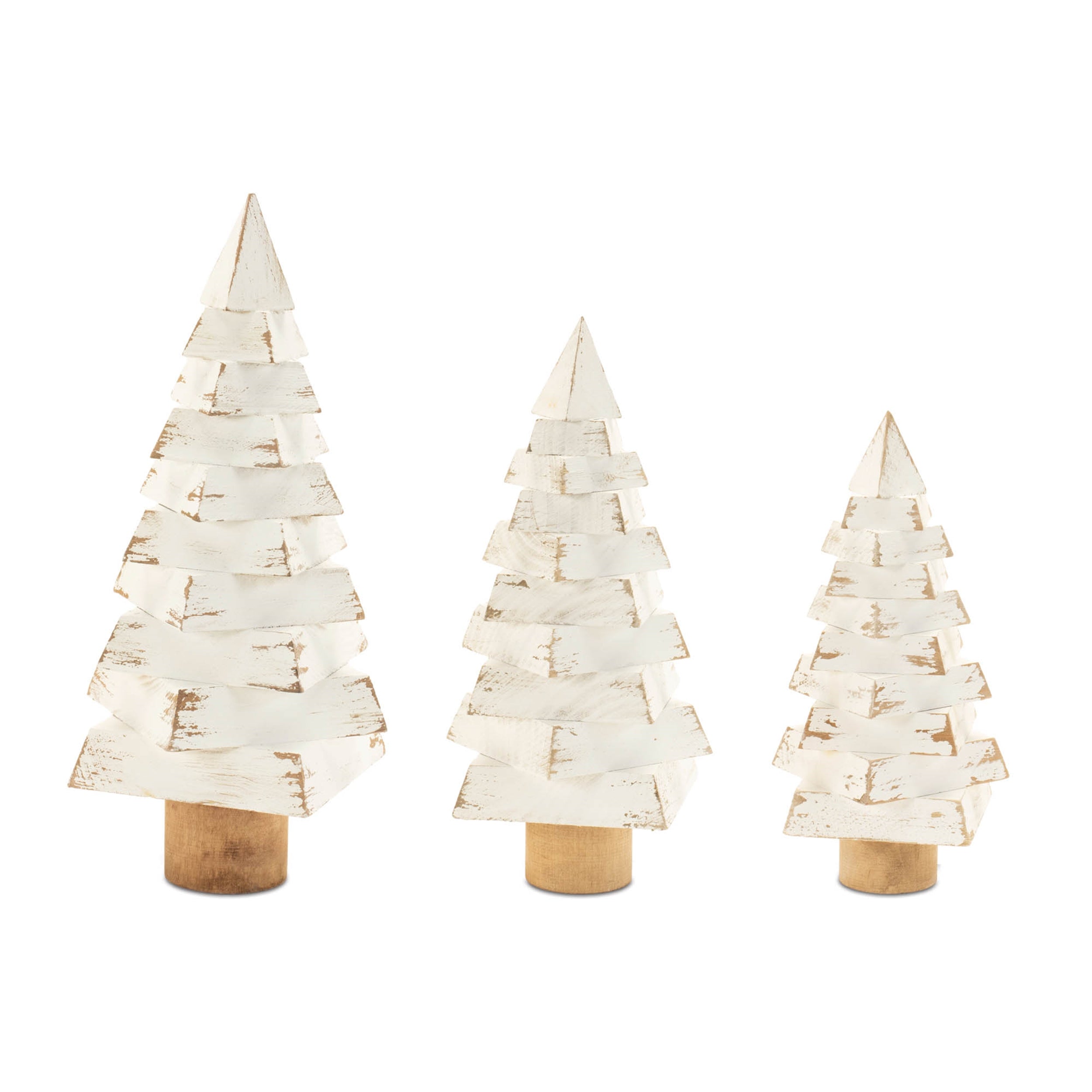 Tree (Set of 3) 9"H, 11"H, 13.5"H Wood