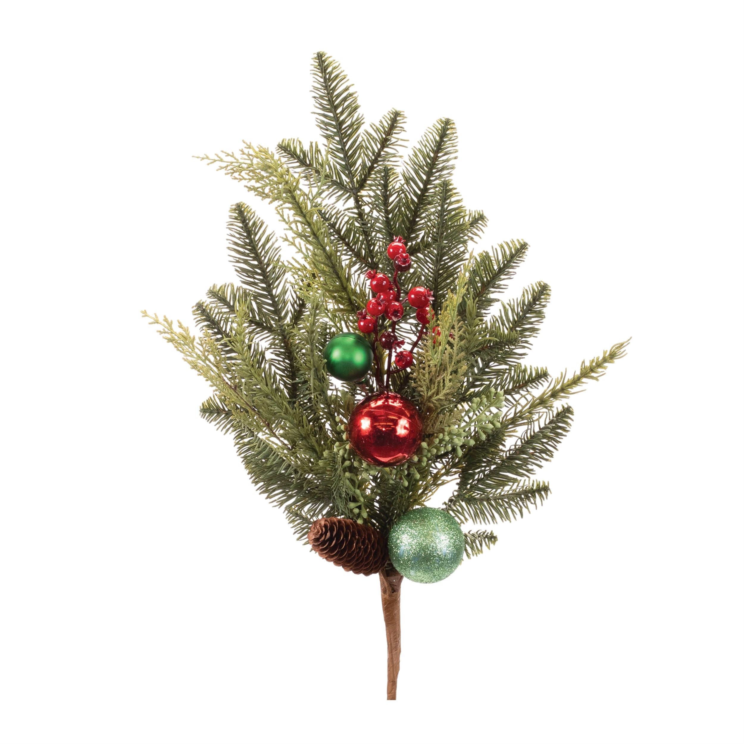 Pine w/Ornament Spray 33”H