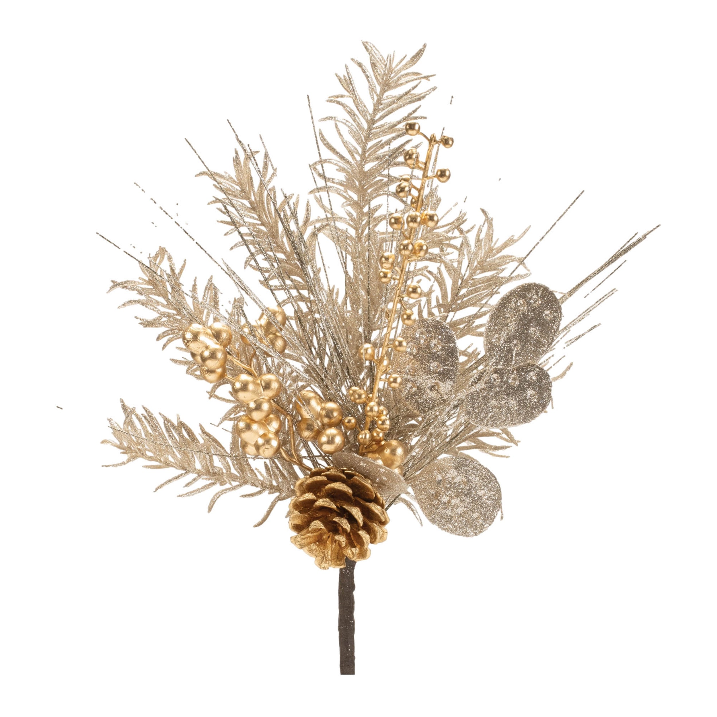 Mixed Pine w/Silver Dollar Spray (Set of 6) 19.5"H Plastic