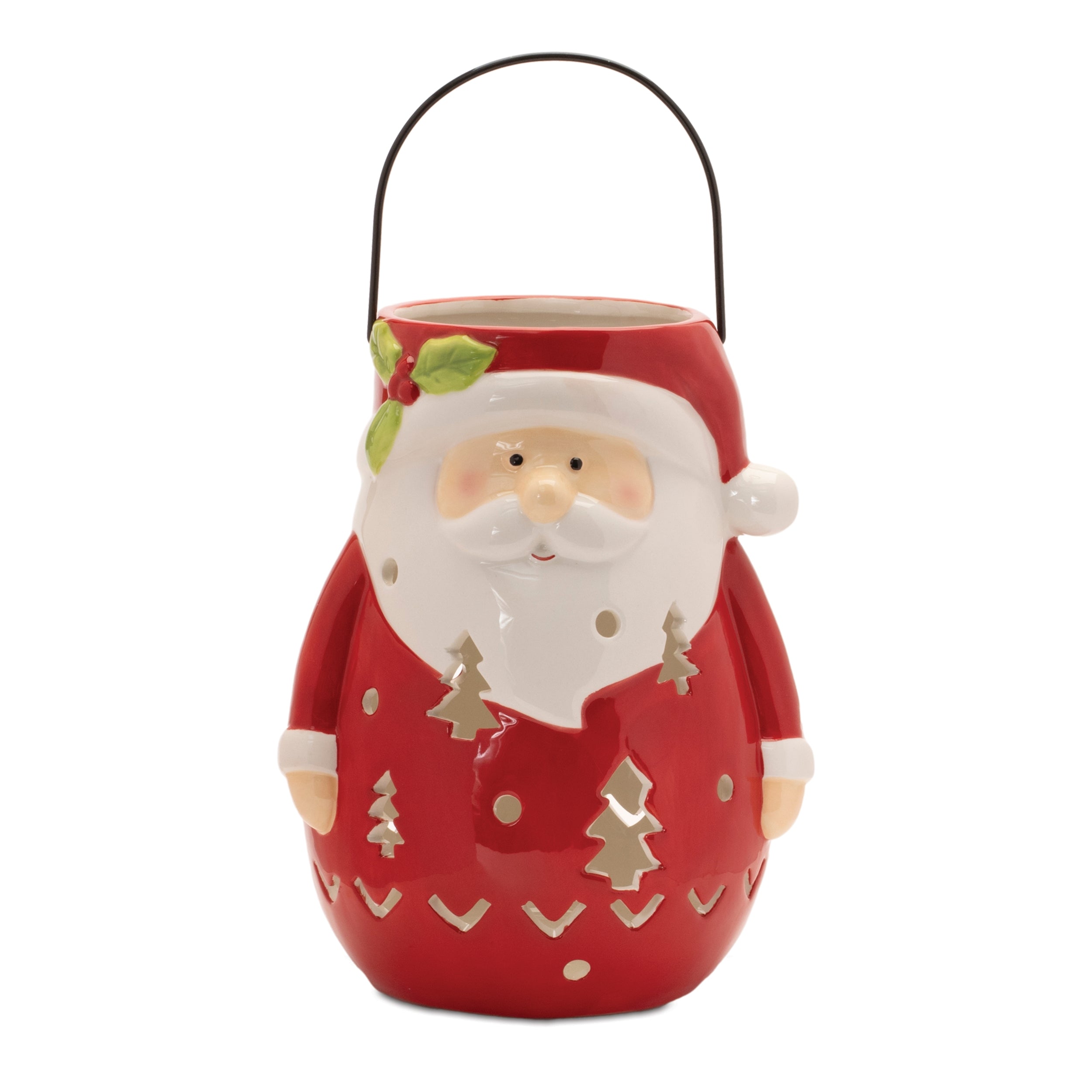 Santa Candle Holder 9.5”H Dolomite