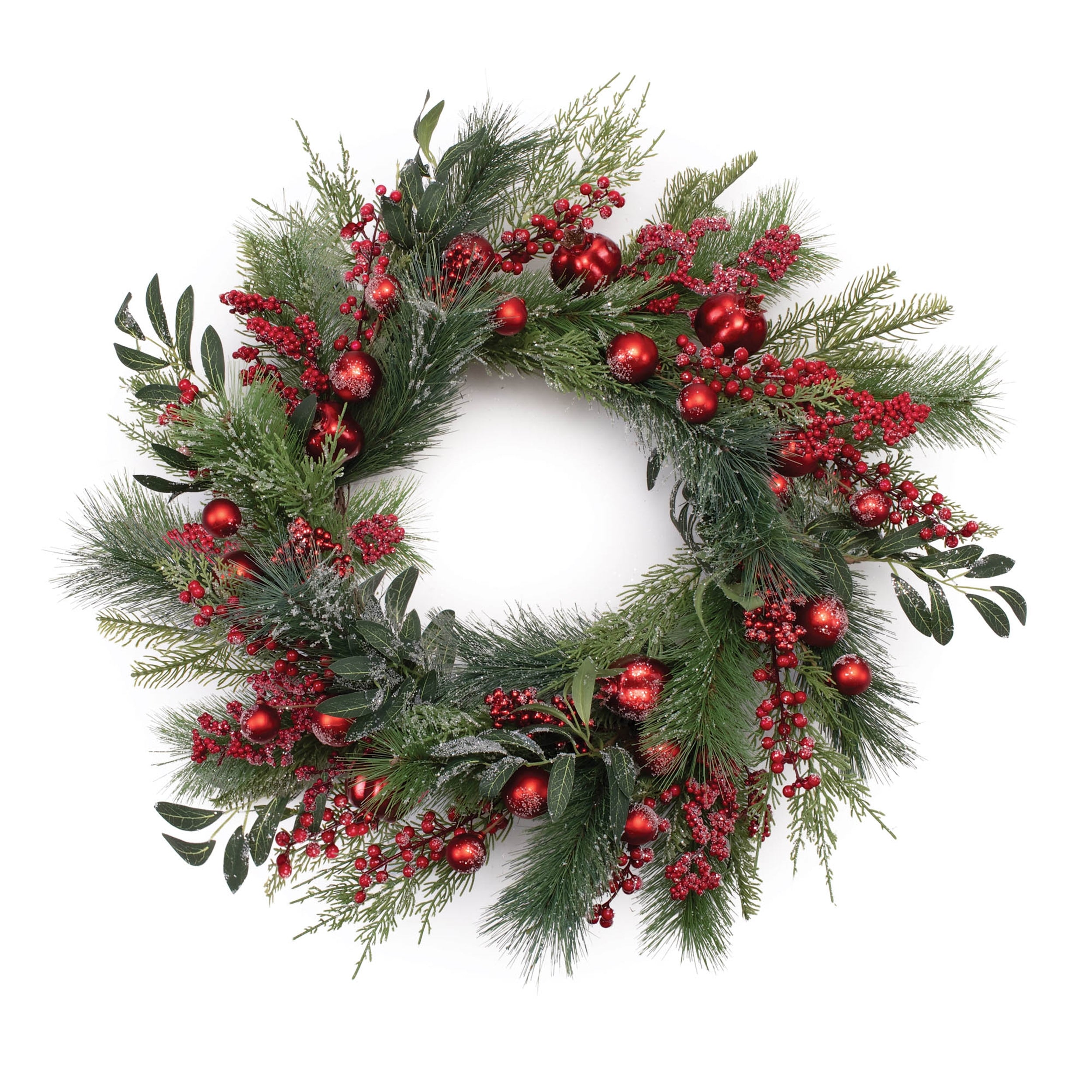 Pine Wreath 24"D Faux Floral Materials/Styrofoam