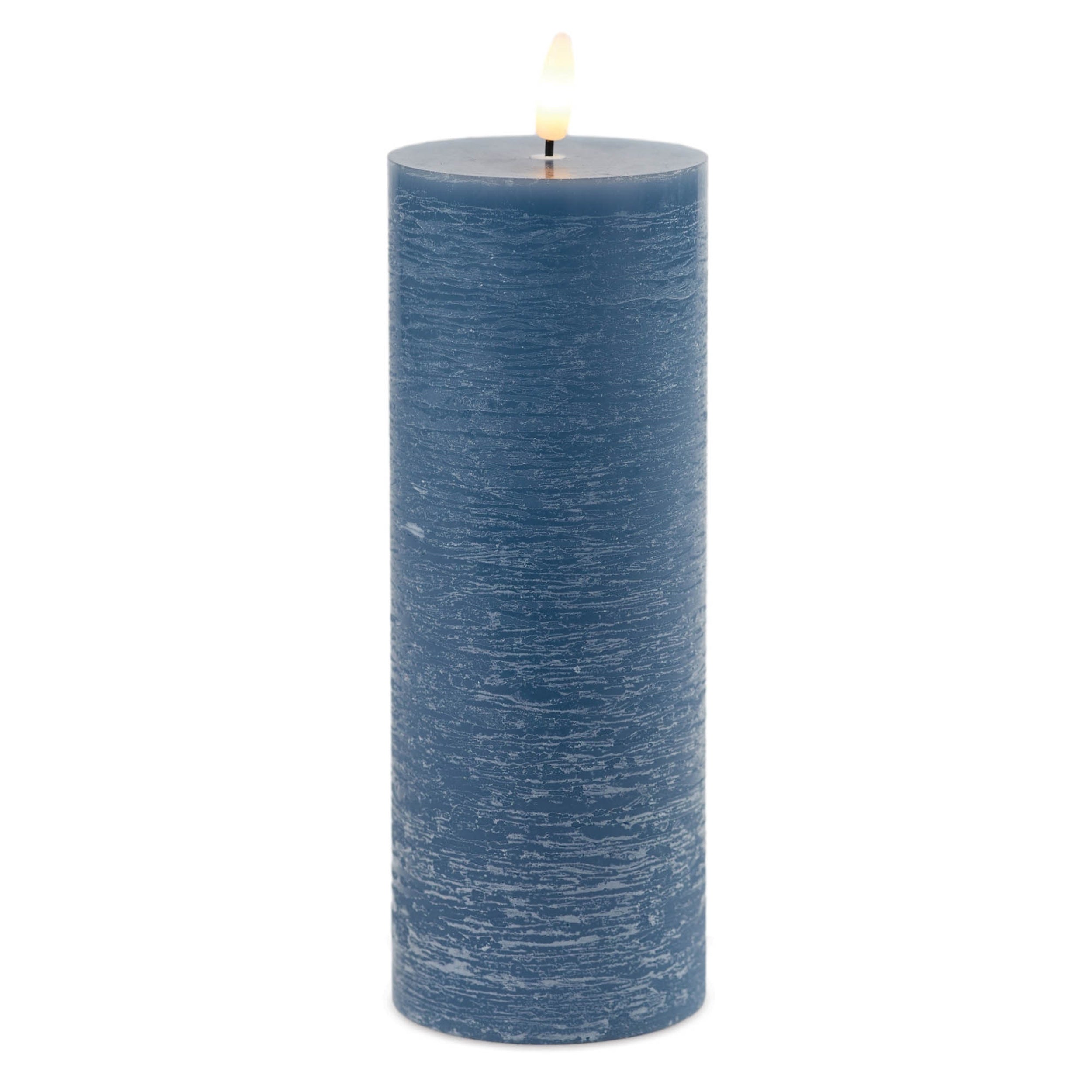 FIA Wick Candle BLUE (Set of 2) 3"D x 8"H Wax/Plastic 2 C Batteries Not Included
