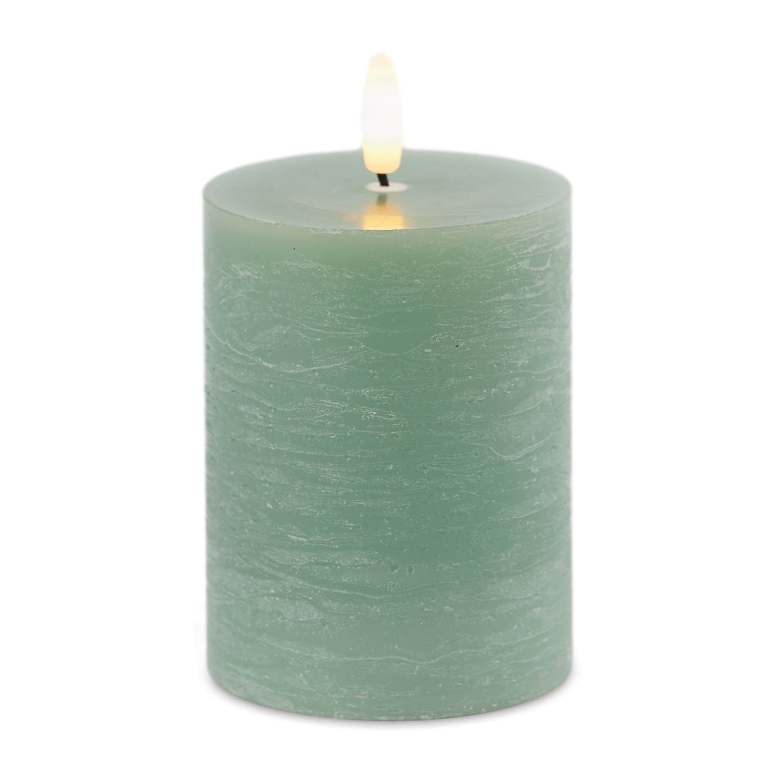FIA Wick Candle GREEN (Set of 2) 3"D x 4"H Wax/Plastic 2 C Batteries Not Included