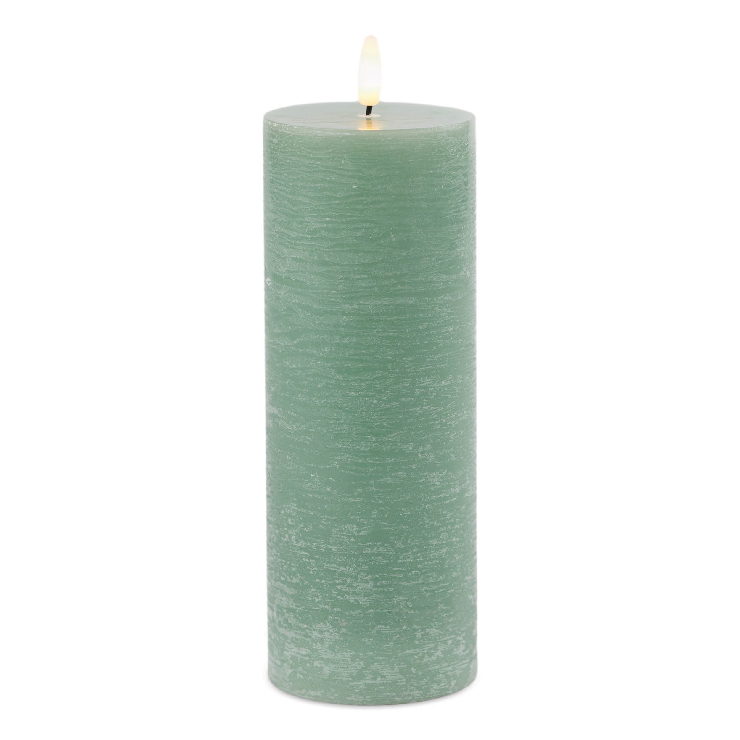 FIA Wick Candle GREEN (Set of 2) 3"D x 8"H Wax/Plastic 2 C Batteries Not Included