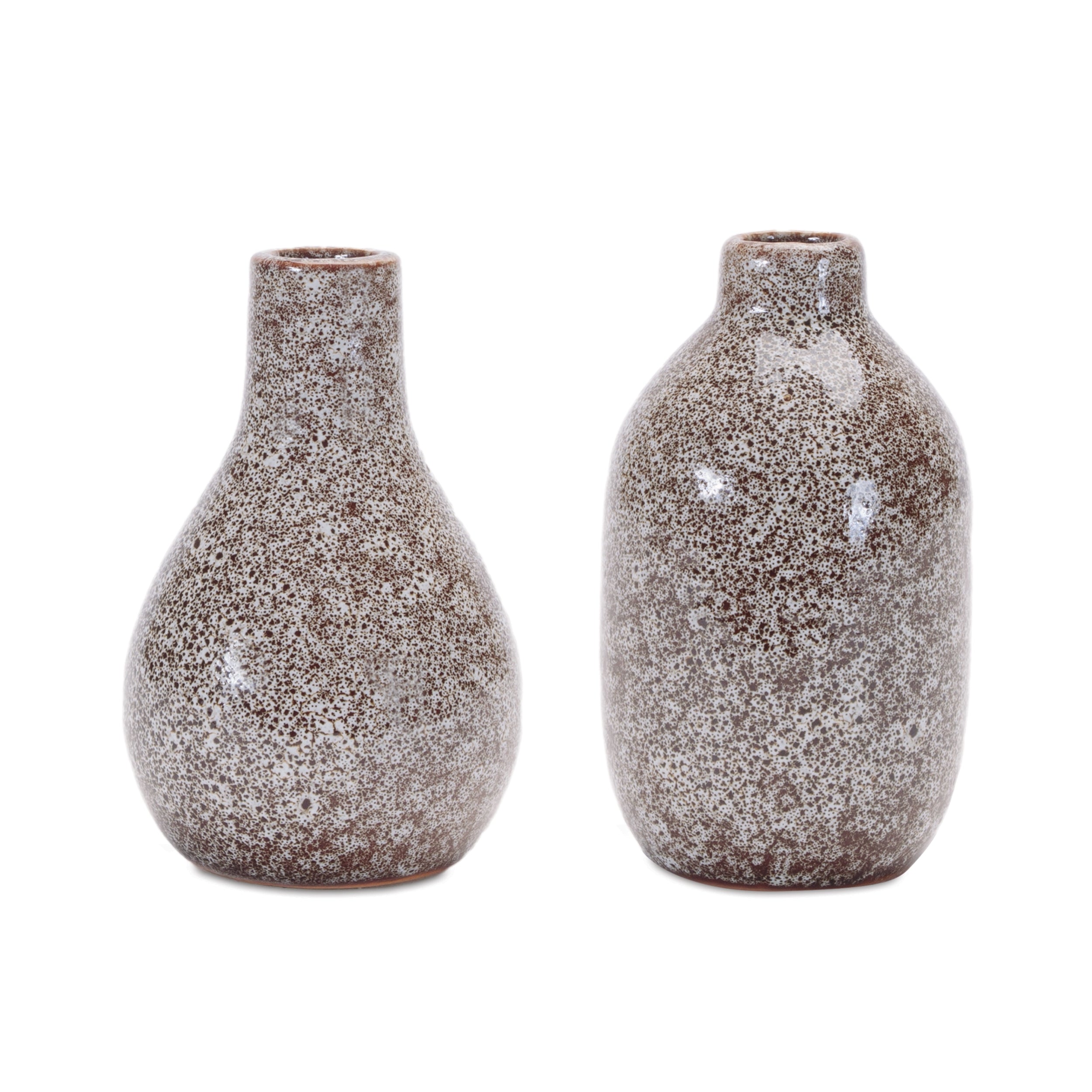 Vase (Set of 4) 4.5"H, 4.75"H Ceramic