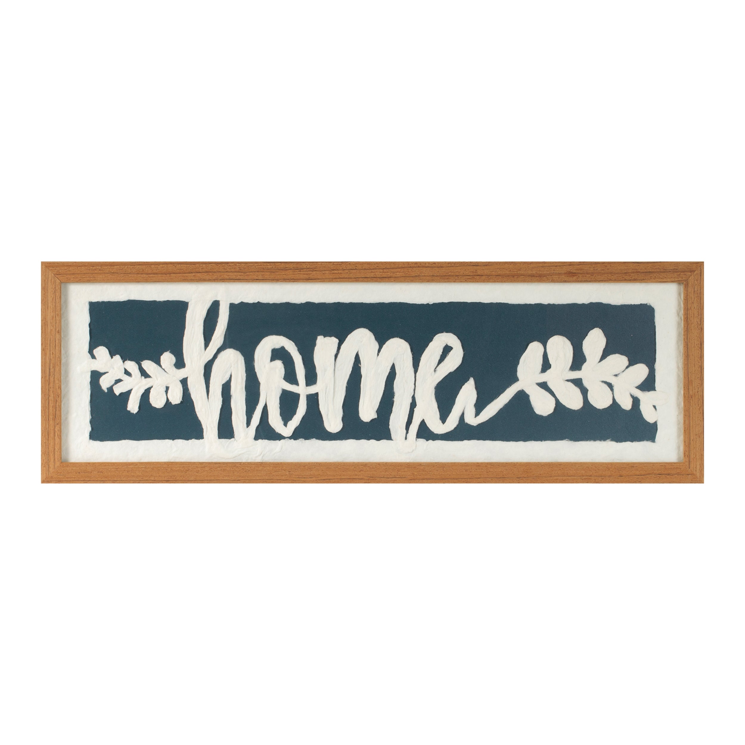 Framed Home Plaque 24"L x 8"H Paper/MDF/Glass