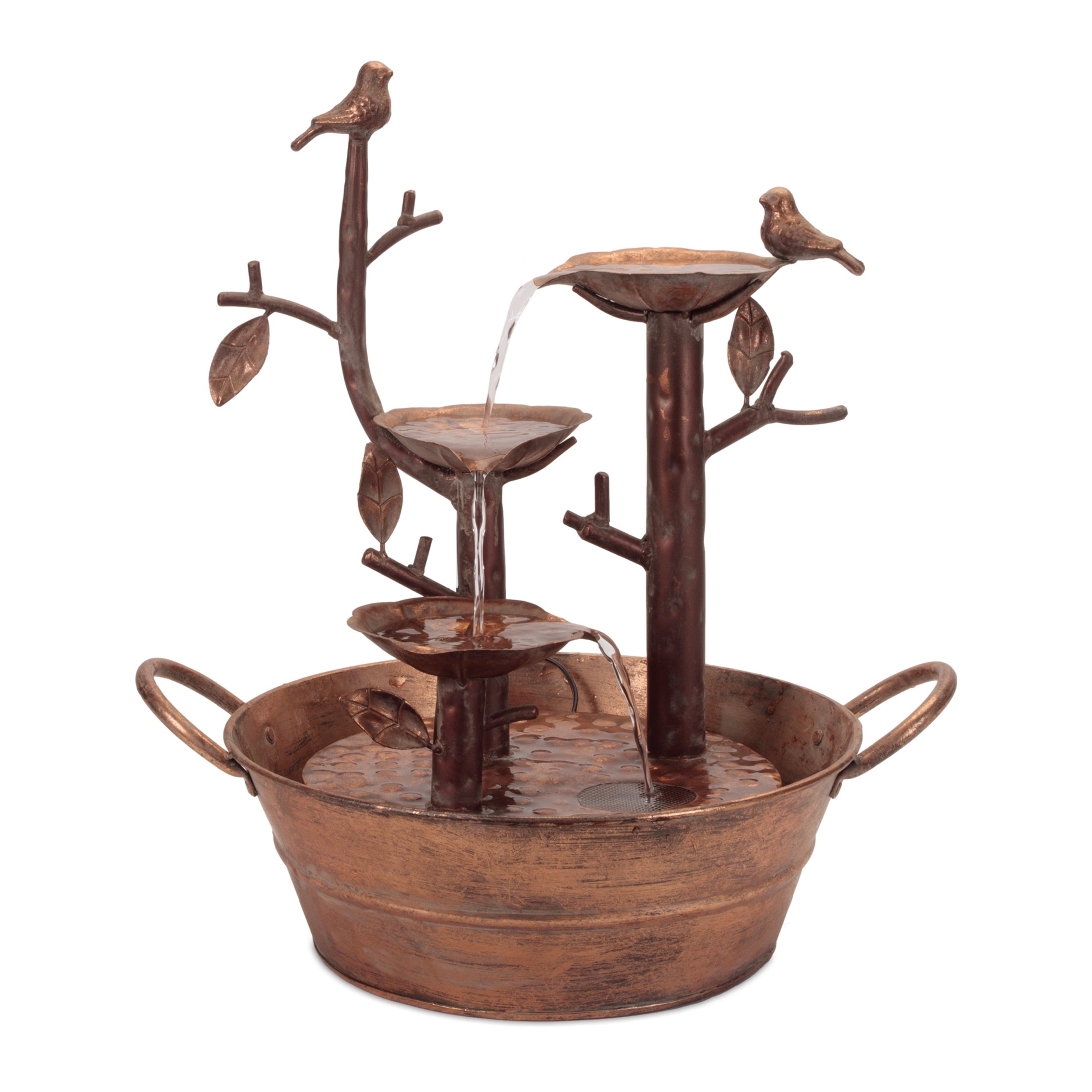 Fountain w/Birds 18.5"H Iron