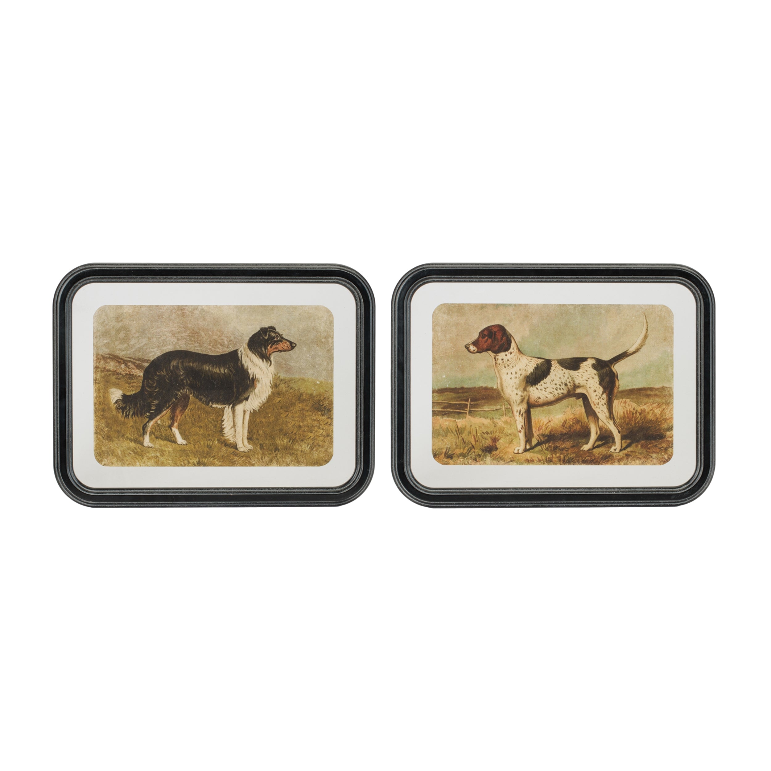 Framed Dog Print (Set of 2) 15.5"L x 11.75"H MDF/Wood/Paper