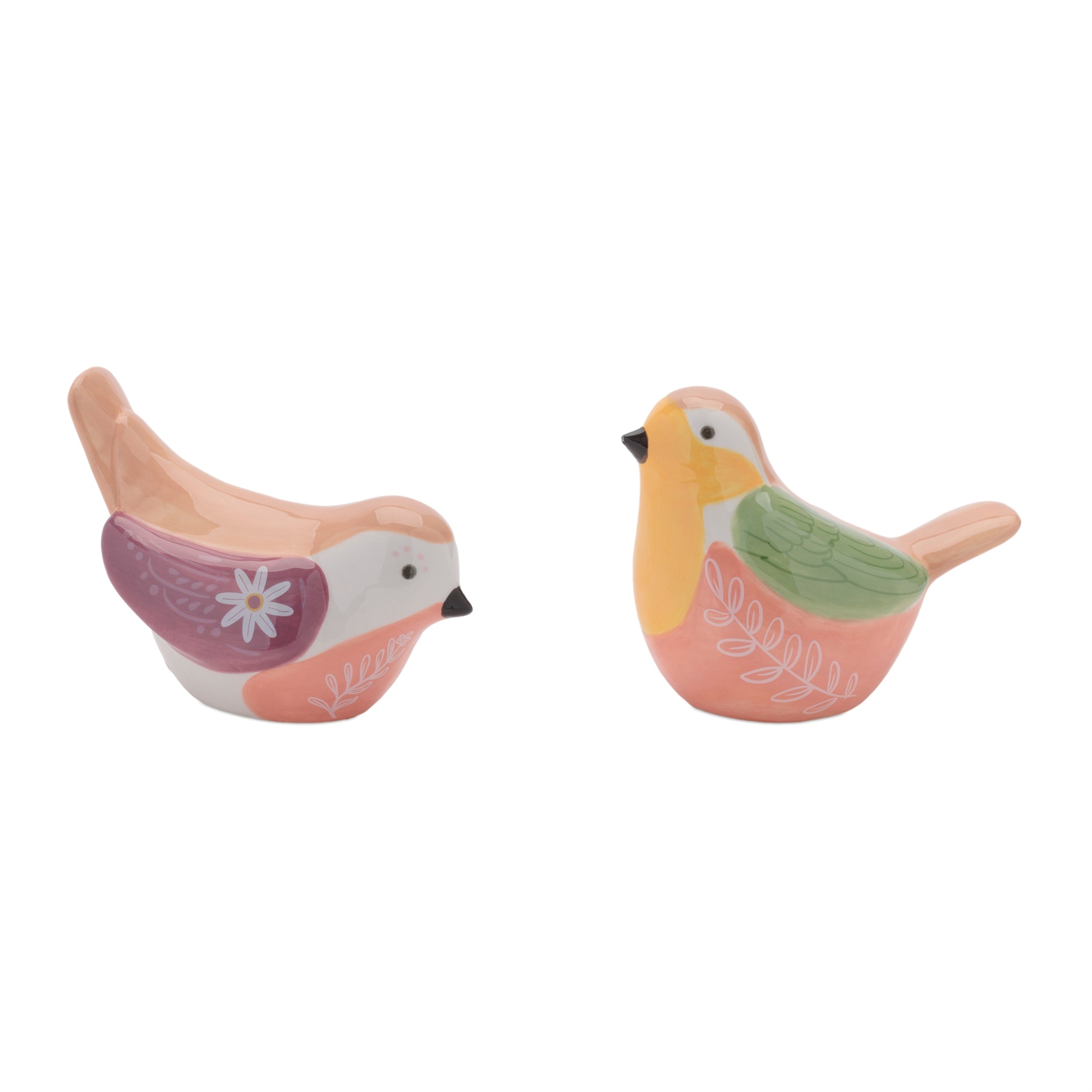 Bird (Set of 2) 3.5"H, 4"H Ceramic