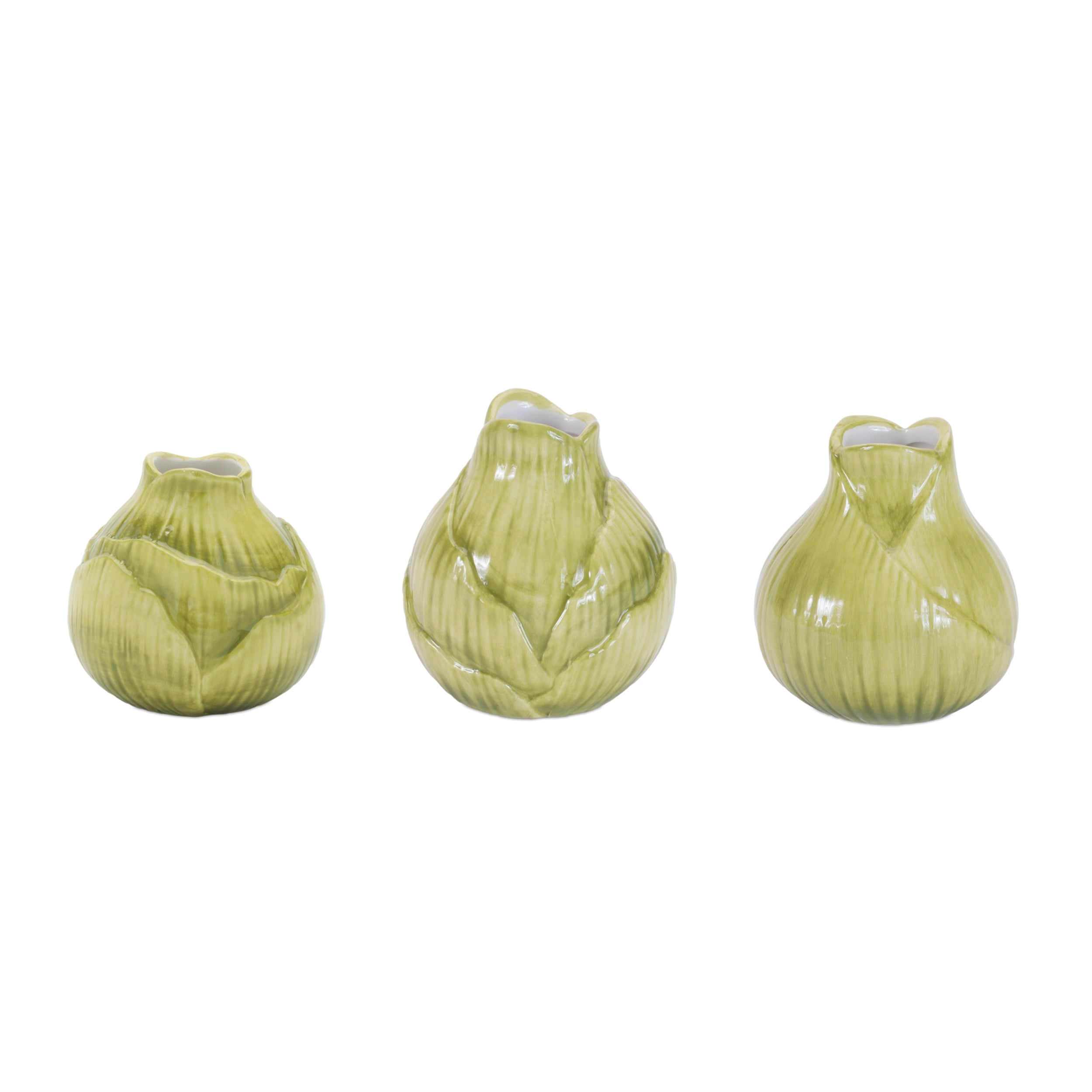 Bulb Vase (Set of 6) 3.25"H, 3.5"H, 3.75"H Dolomite