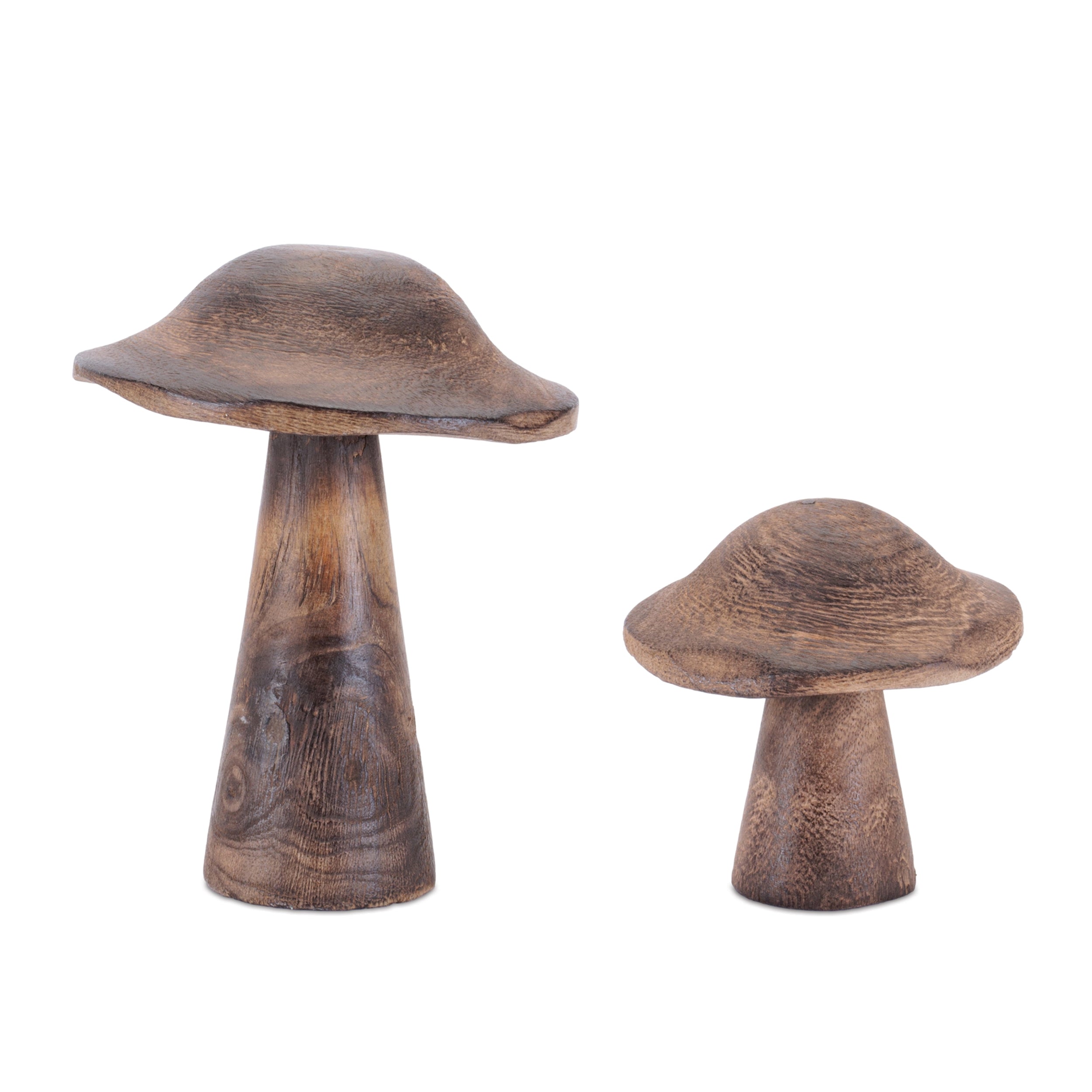 Mushroom (Set of 2) 4"H, 6.5"H Wood